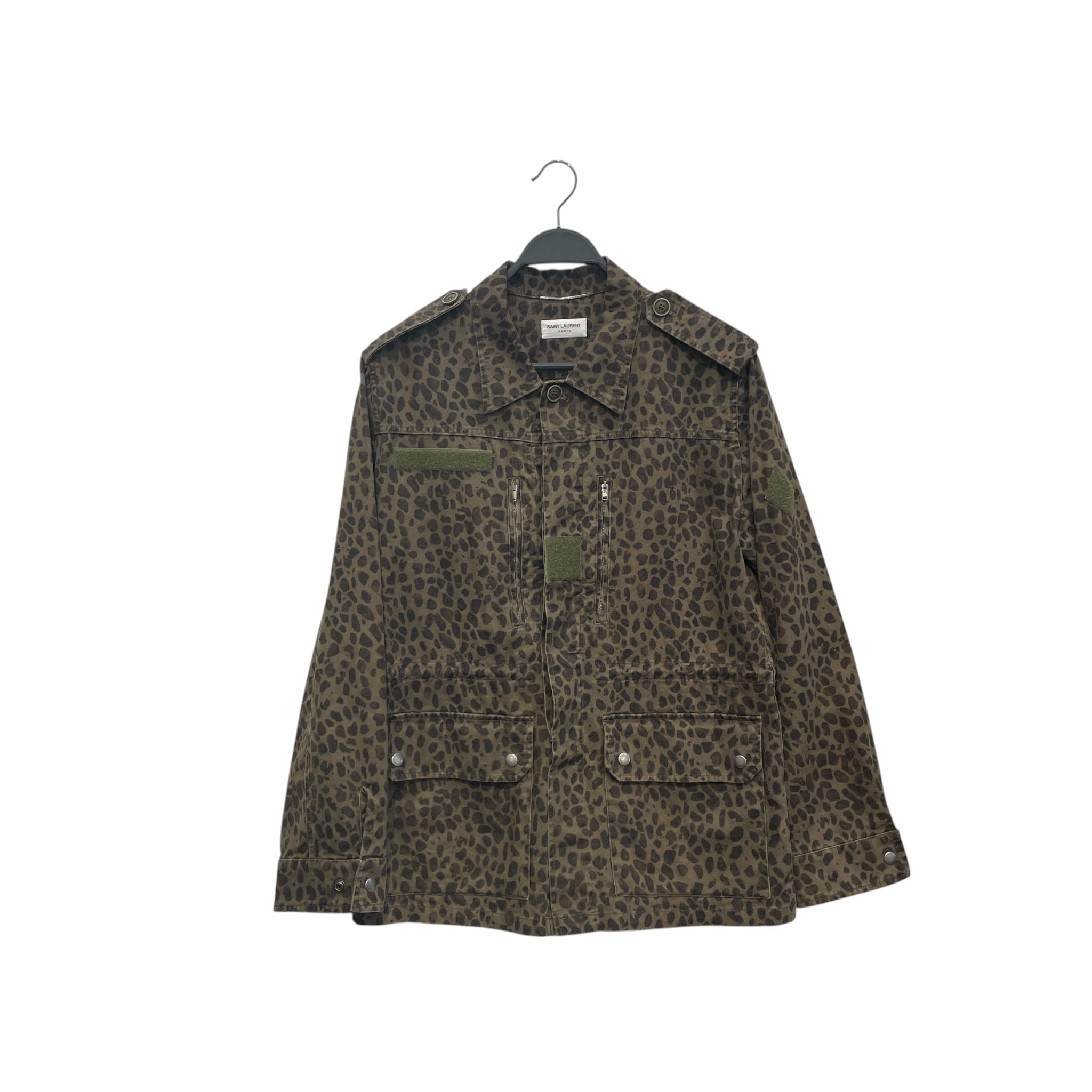 SAINT LAURENT/Tailored Jkt/48/Cotton/CML/Leopard/ view 1