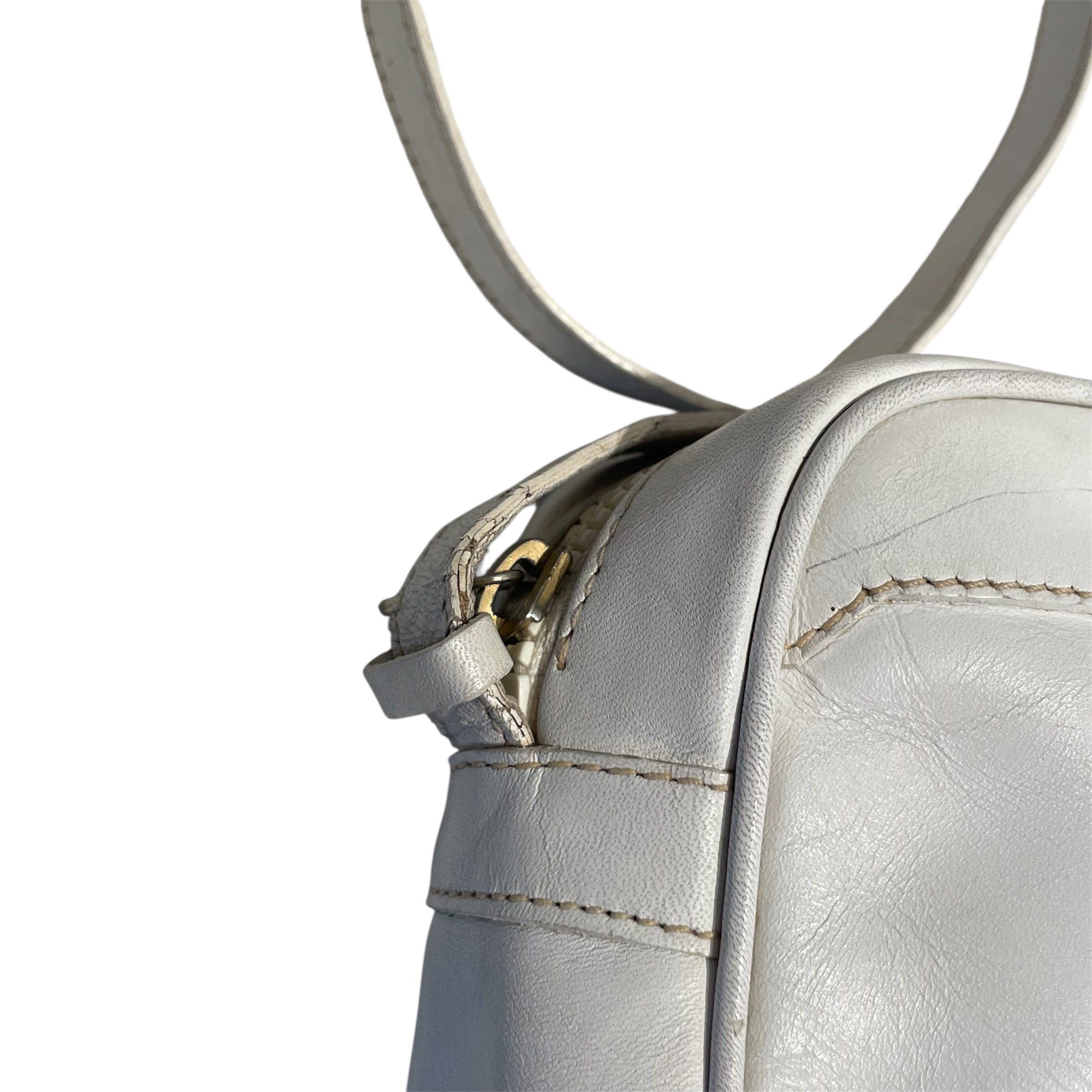 CELINE/Cross Body Bag/Leather/WHT/LEATHER BAG view 7