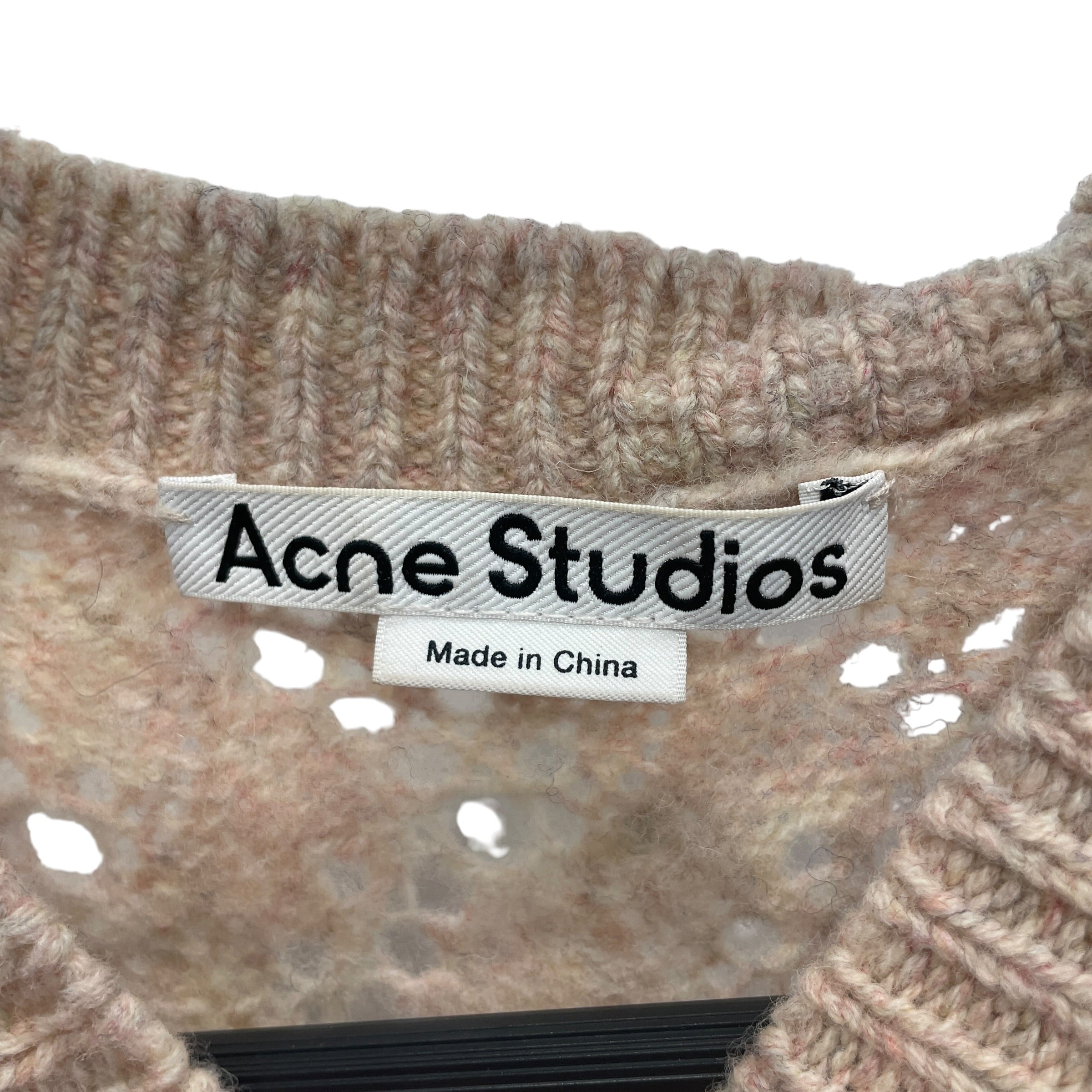 Acne Studios/Knitted Vest/XS/Acrylic/BEG/PICK ACCENTED WEAVE view 3