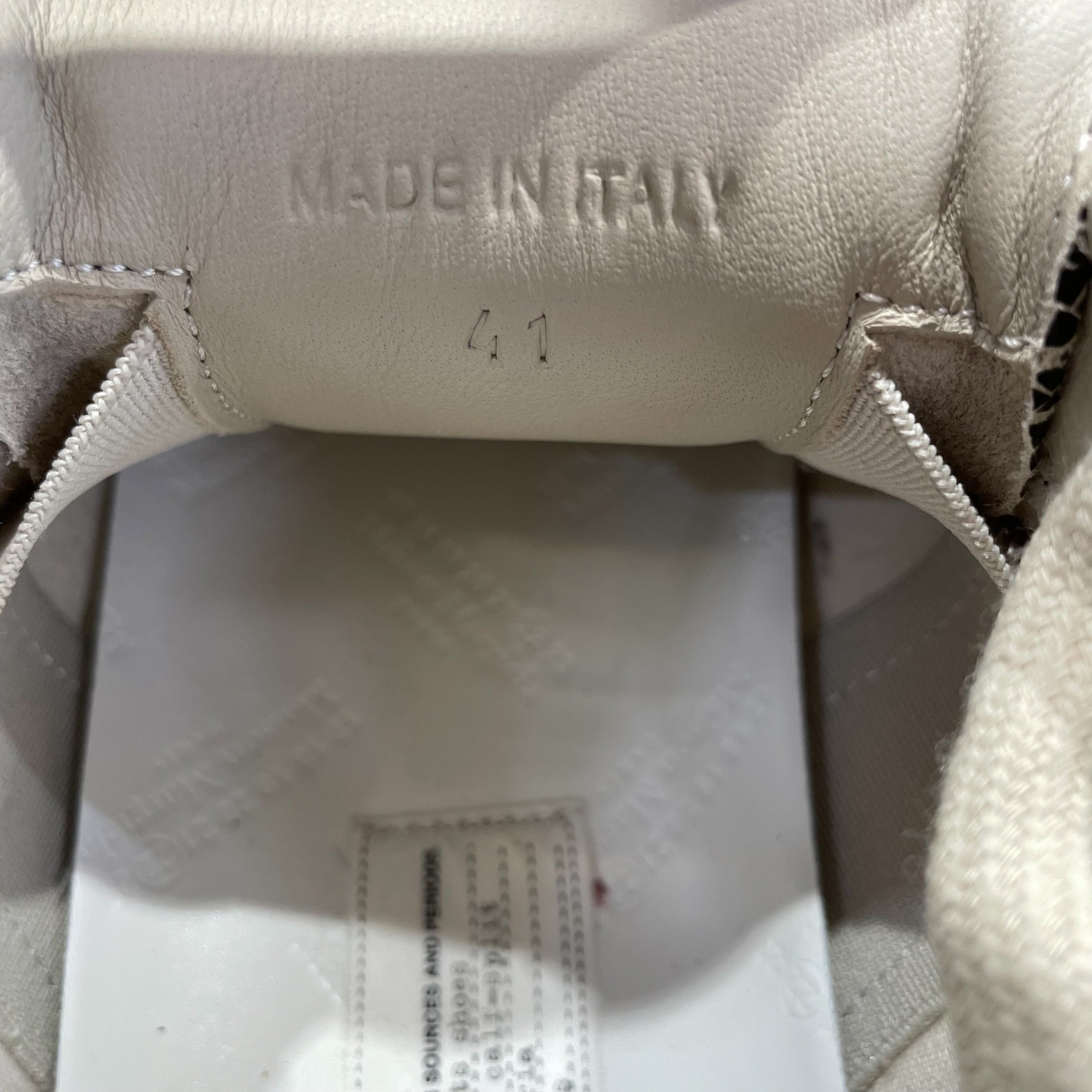 Maison Margiela/Low-Sneakers/EU 41/All Over Print/Leather/BLK/REPLICA CRACKED LEATHER view 5