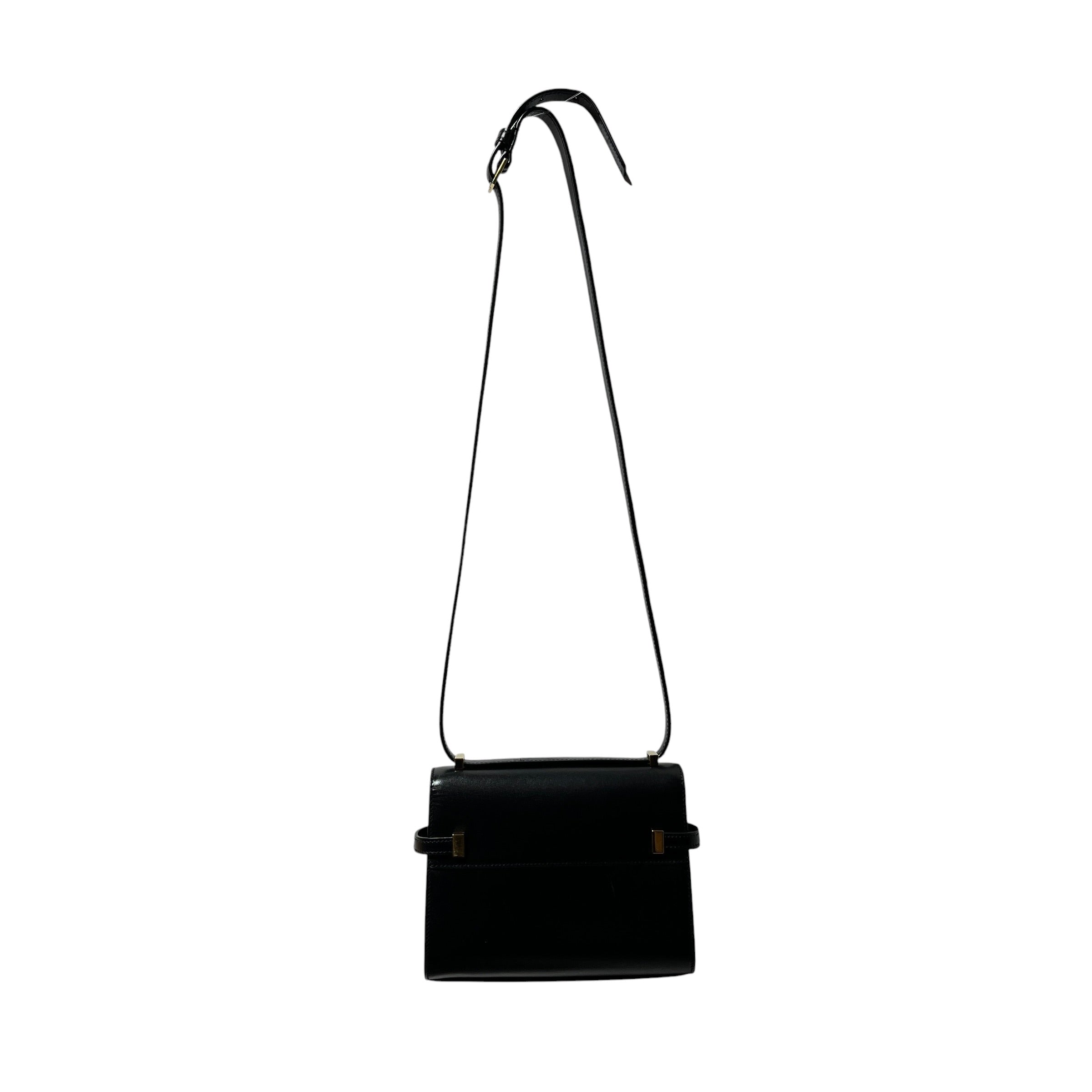SAINT LAURENT/Cross Body Bag/Leather/BLK/mini manhattan view 2