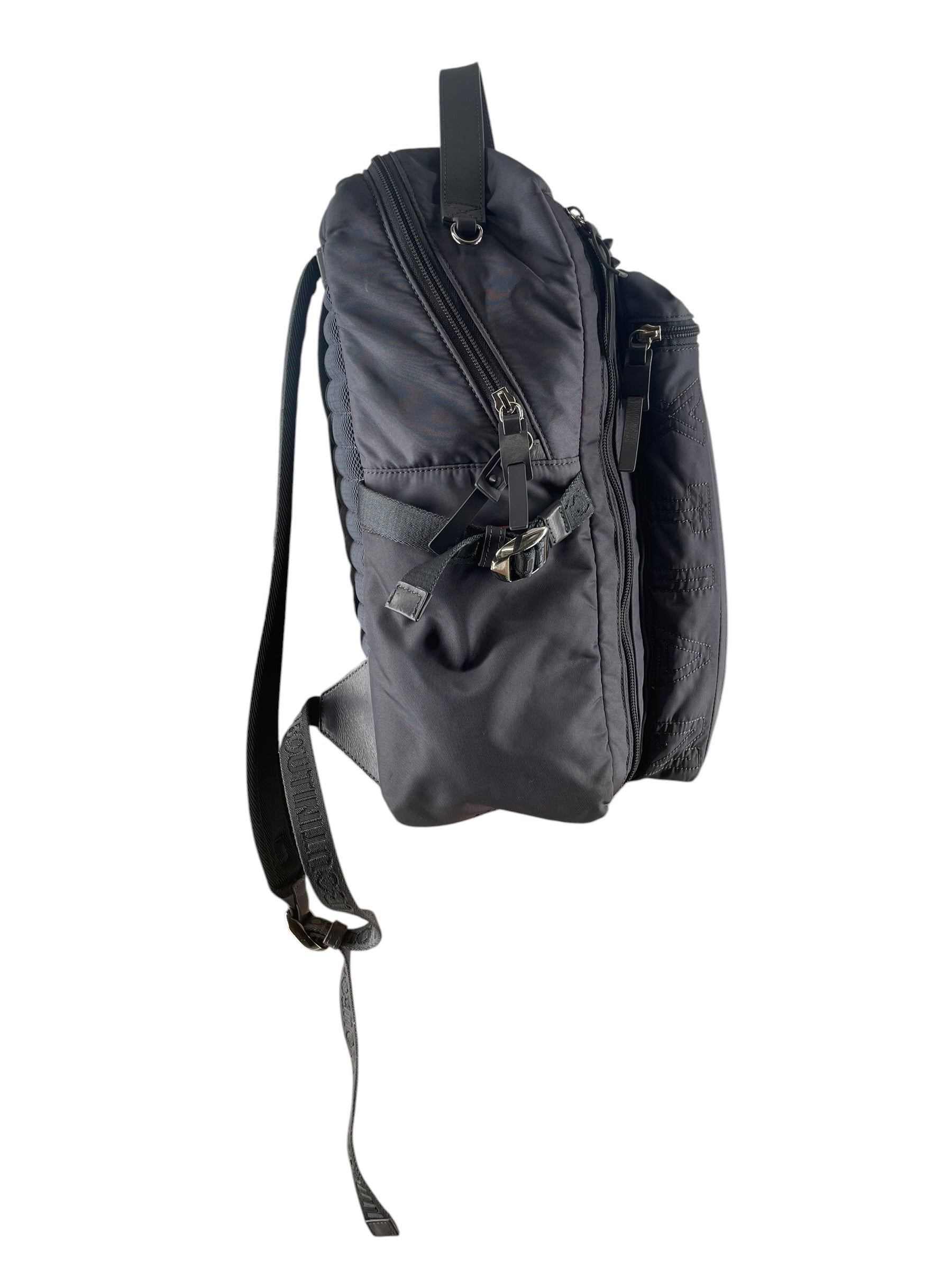 Christian Louboutin/Backpack/Polyester/GRY/LOGO EMBOSSED NYLON view 3