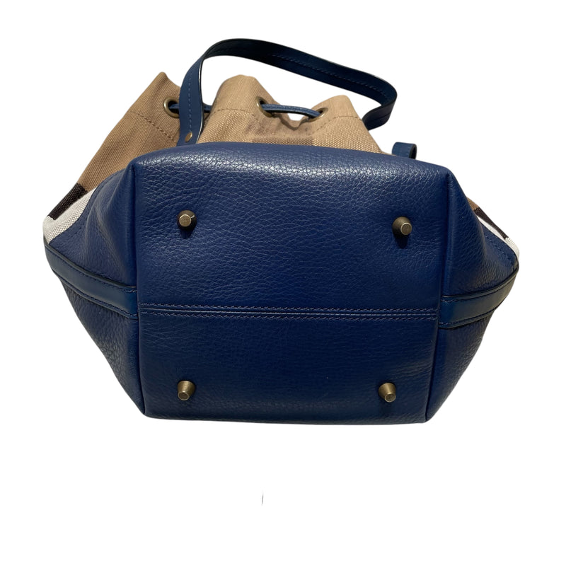 BURBERRY LONDON/Hand Bag/Cotton/BEG/Heston Bucket Bag 4053323 67E