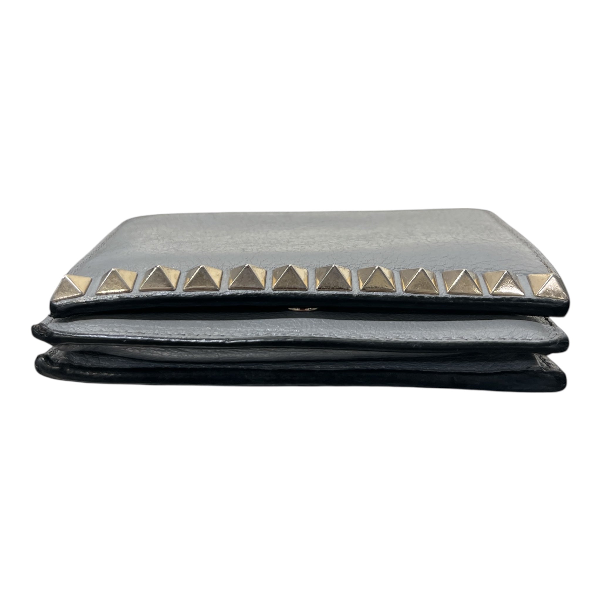 VALENTINO/Bifold Wallet/Leather/BLU/LIGHT BLUE/GRAY W/ ROCK STUDS view 4