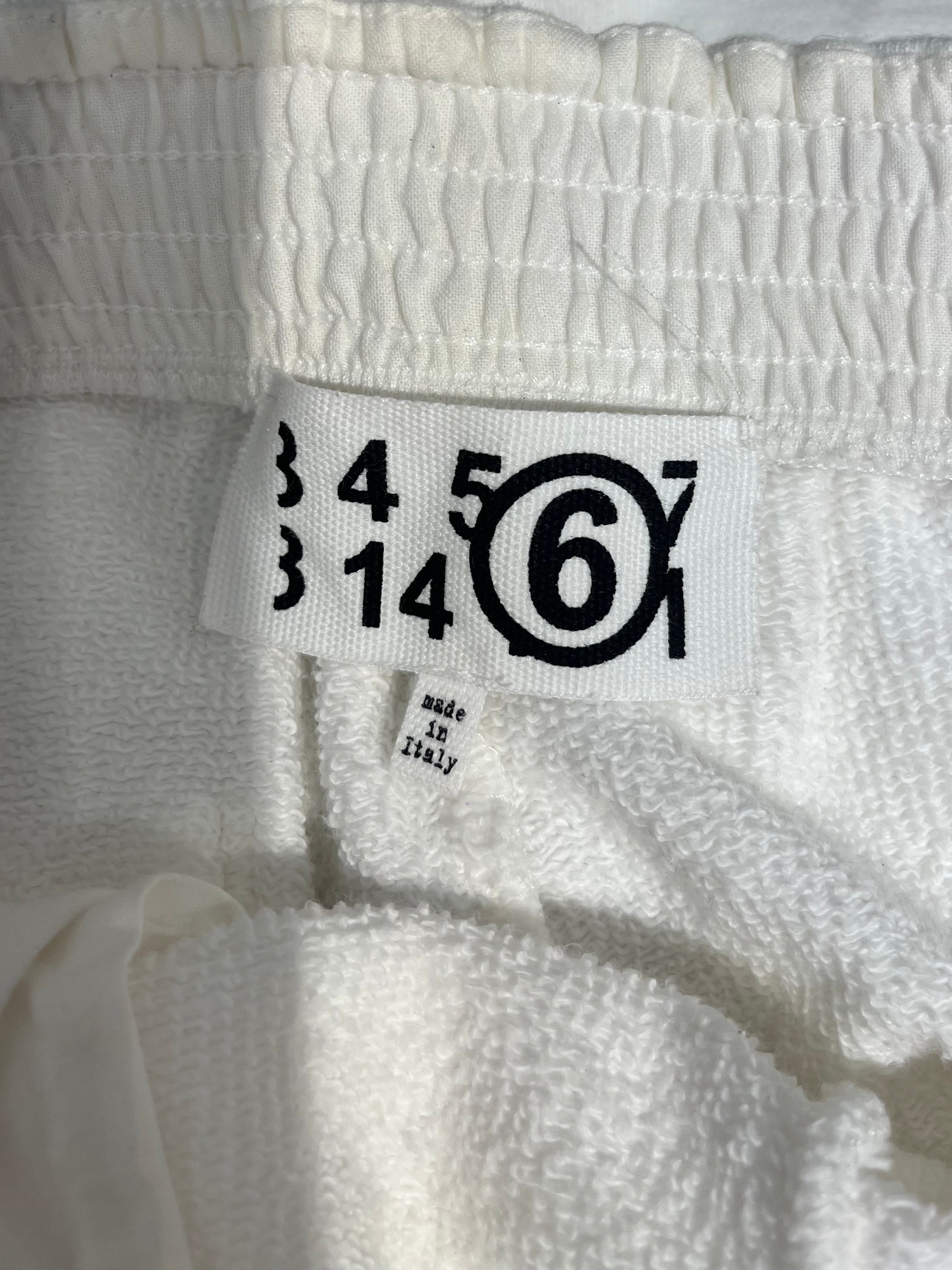 MM6/Bottoms/XS/Cotton/WHT/SWEATS 1 BACK POCKET view 3