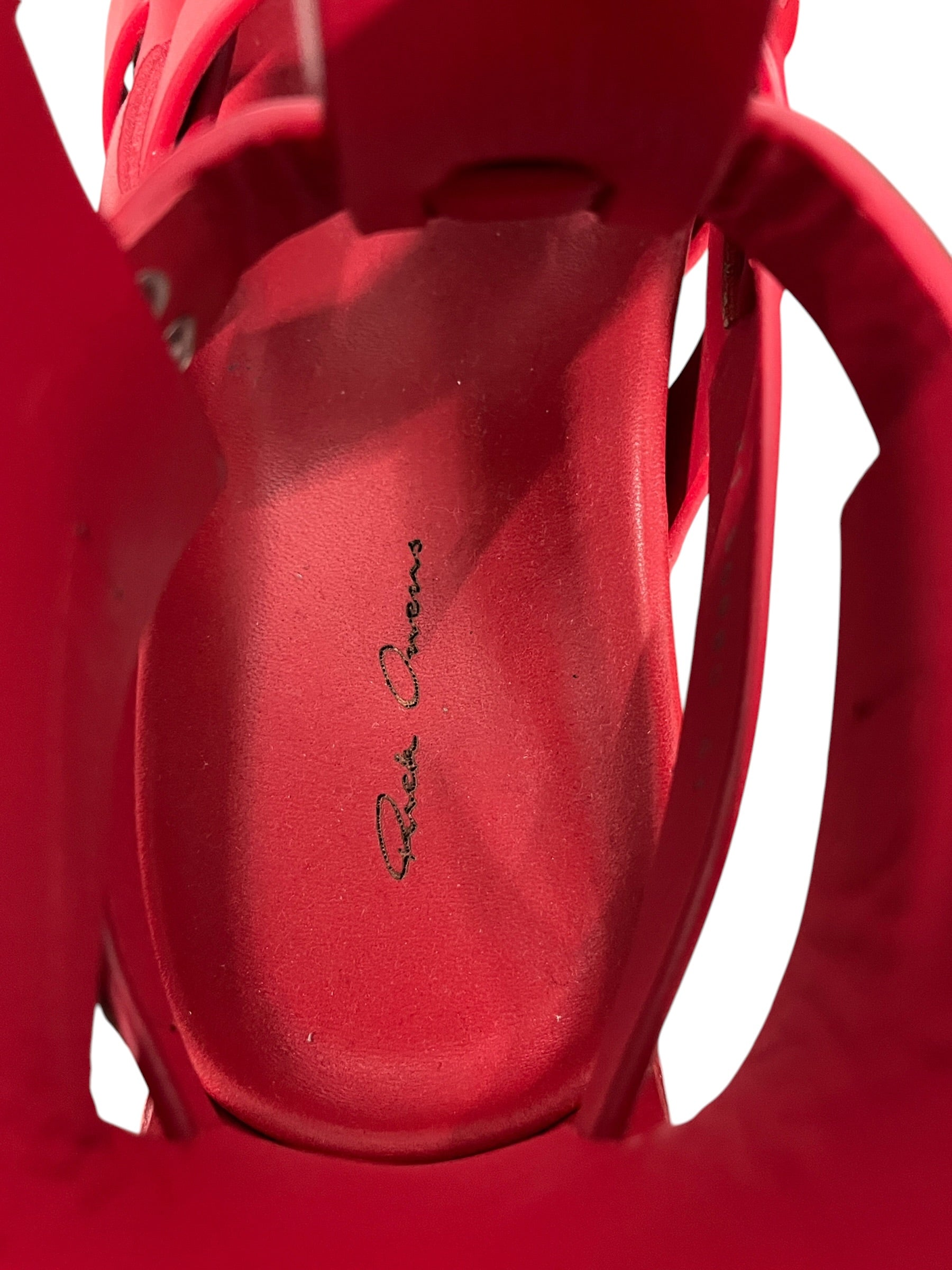 Rick Owens/Sandals/EU 41/Leather/RED/Hiking Tractor Sandals view 3