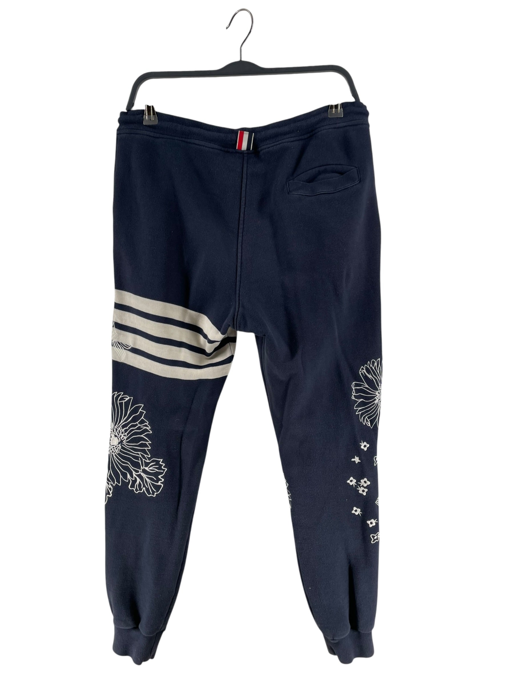 THOM BROWNE. NEW YORK/Pants/Cotton/NVY/KOI & CHRYSANTHEMUM SWEATPANTS view 2