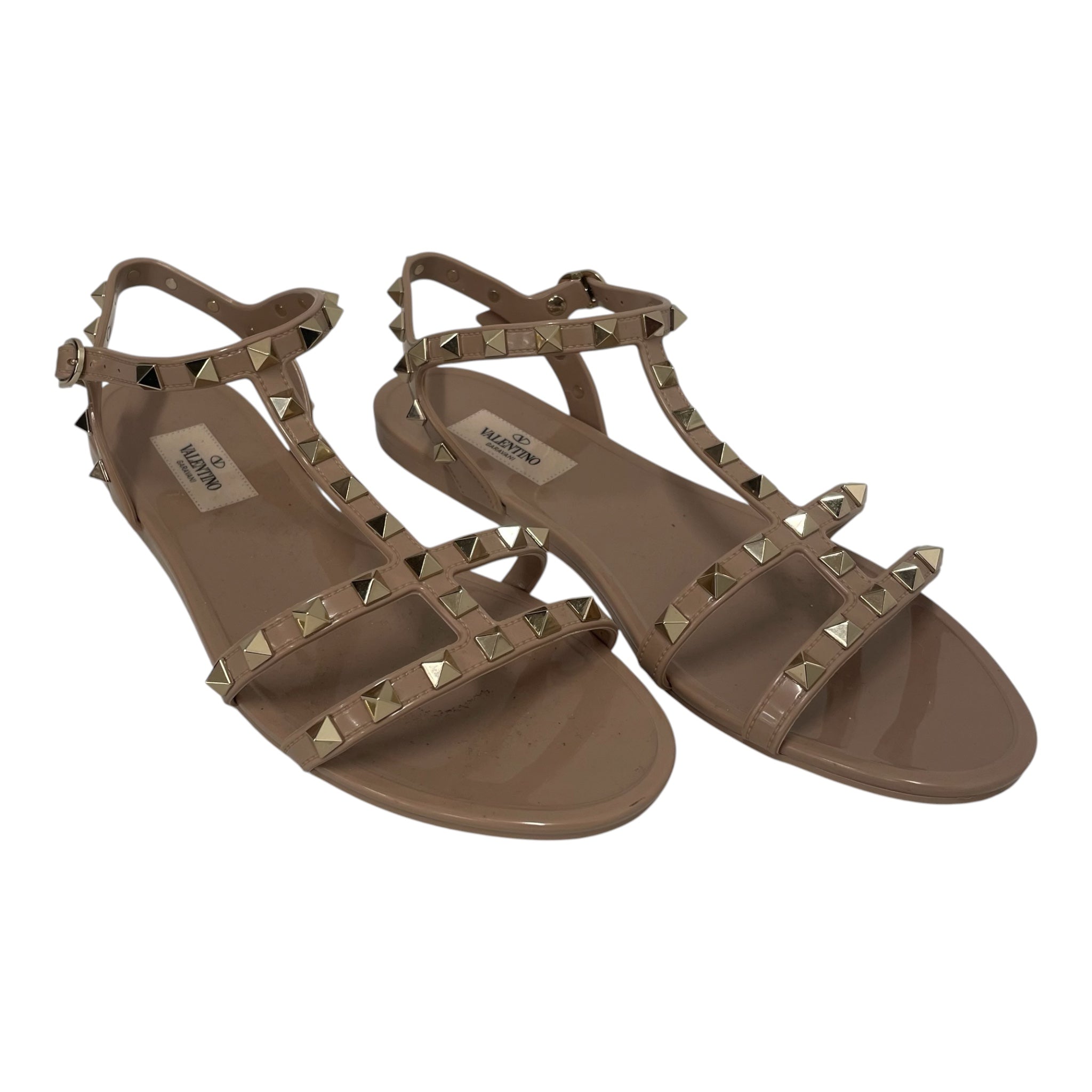 VALENTINO GARAVANI/Sandals/US 7.5/Leather/PNK/Studded view 1