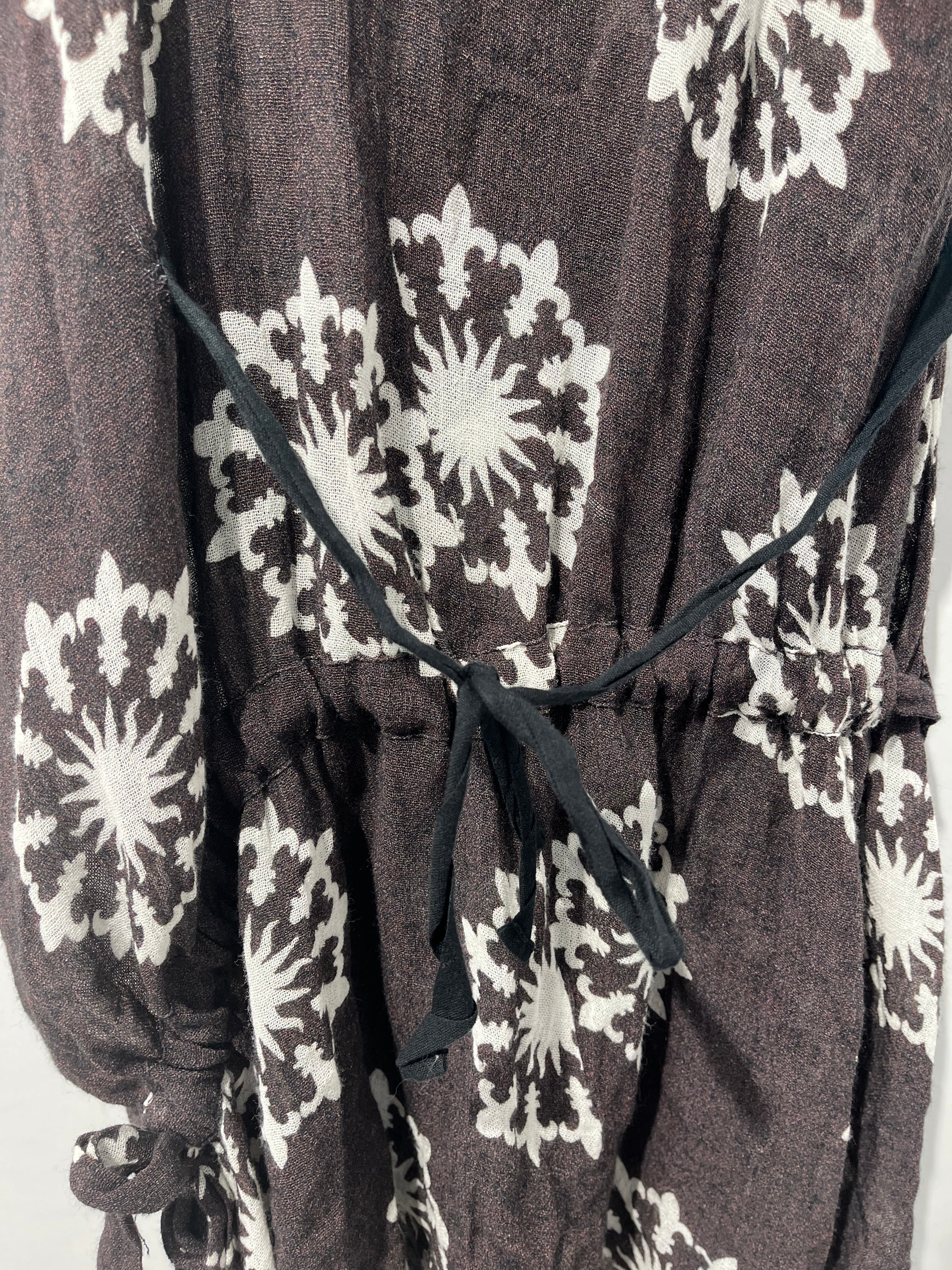 ANN DEMEULEMEESTER/Dress/40/Cotton/BRW/FLORAL SHEER DRESS view 4