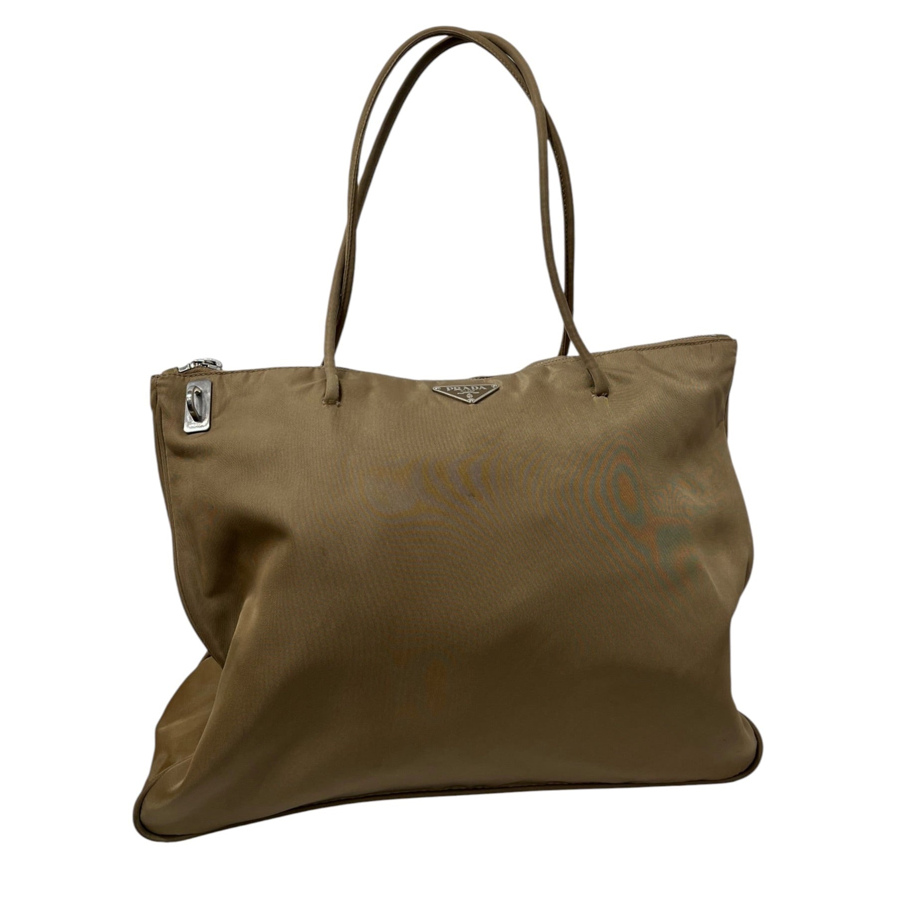 PRADA/Tote Bag/Nylon/BEG/ZIPPER LOCK view 1