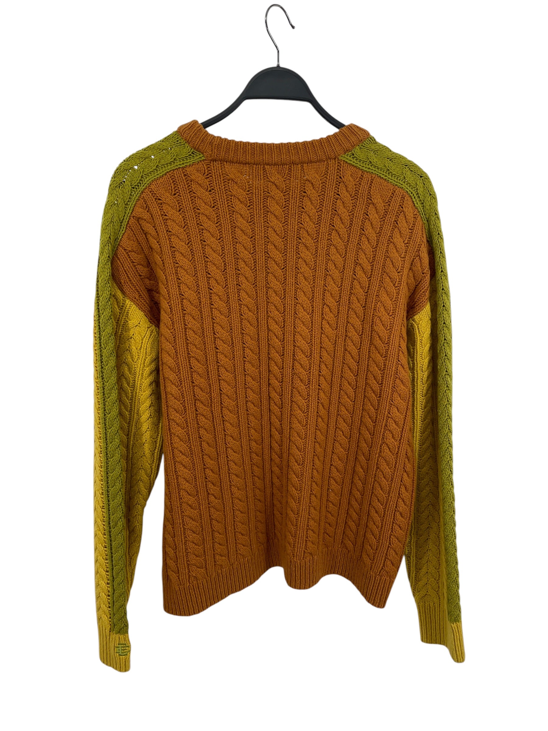 Eric Emanuel/Heavy Sweater/L/Border/Cotton/ORN/ view 3