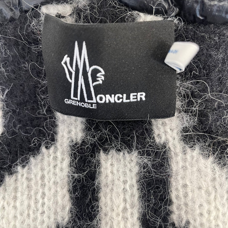 MONCLER/Coat/XXS/Wool/BLK/Animal Pattern/print wool cardigan 
