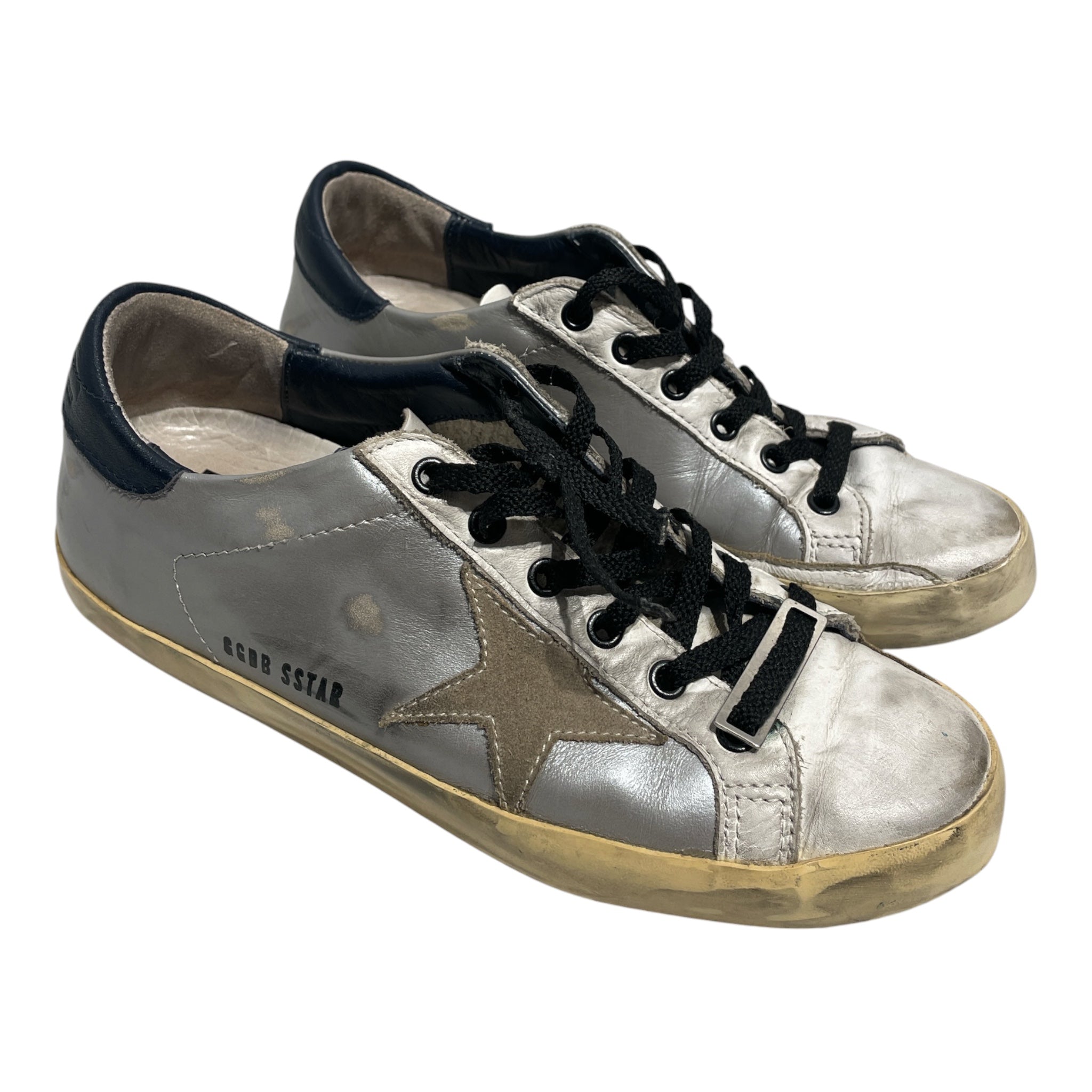 GOLDEN GOOSE/Low-Sneakers/US 8.5/Leather/GRY/gray white view 1