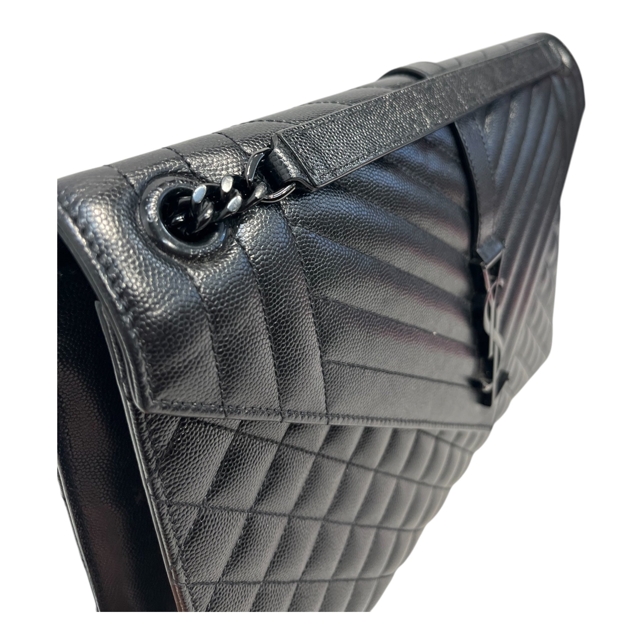SAINT LAURENT/Bag/Leather/BLK/YSL ENVELOPE BAG view 3