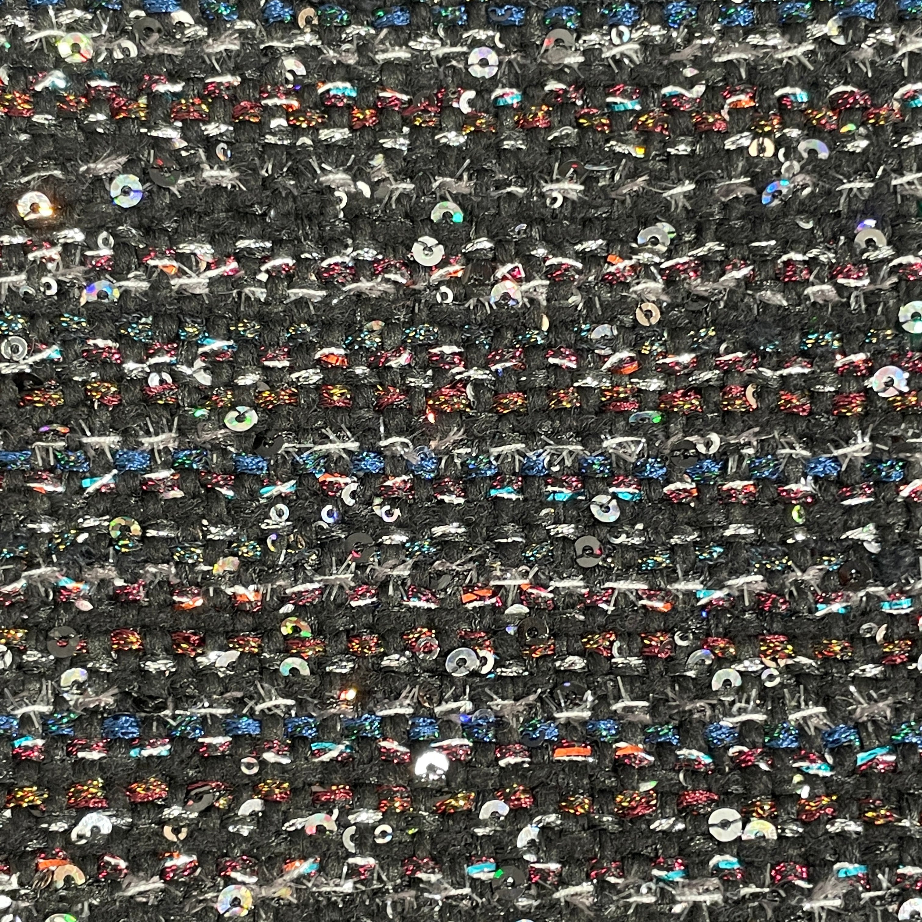 CHANEL/Cross Body Bag/All Over Print/BLK/TWEED view 6