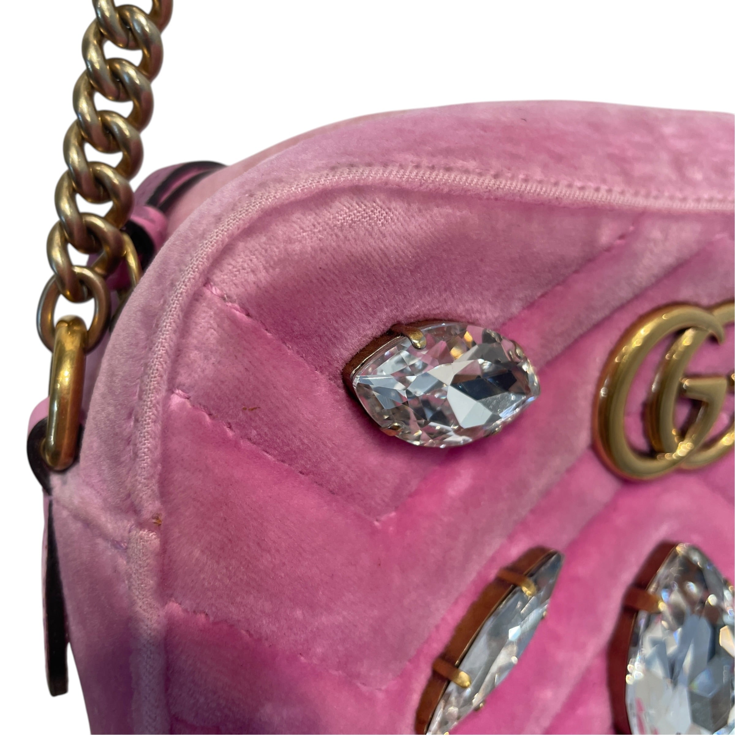 GUCCI/Cross Body Bag/PNK/Matelasse Marquise Crystal view 8