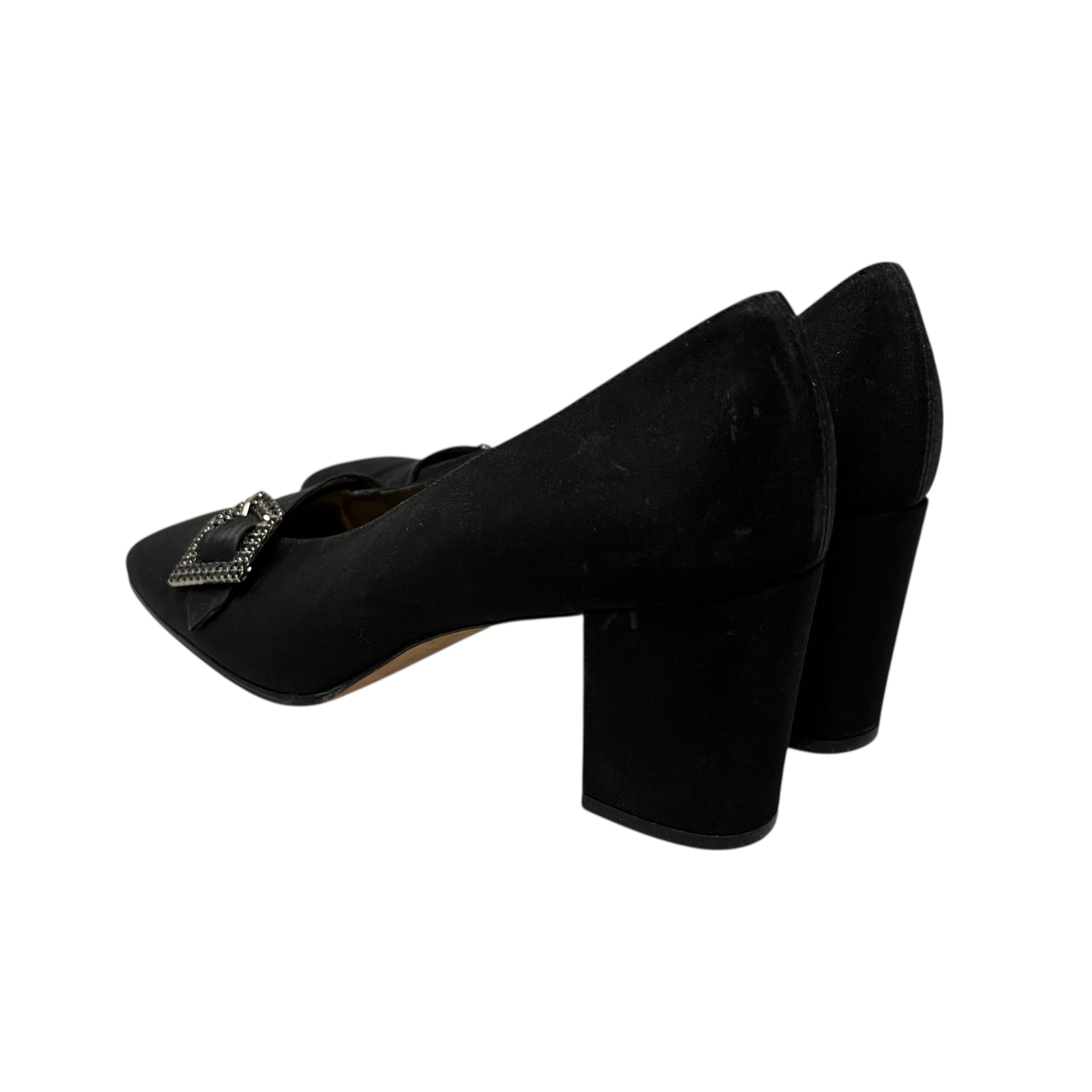 YVES SAINT LAURENT/Heels/US 7.5/Rayon/BLK/Vintage view 3