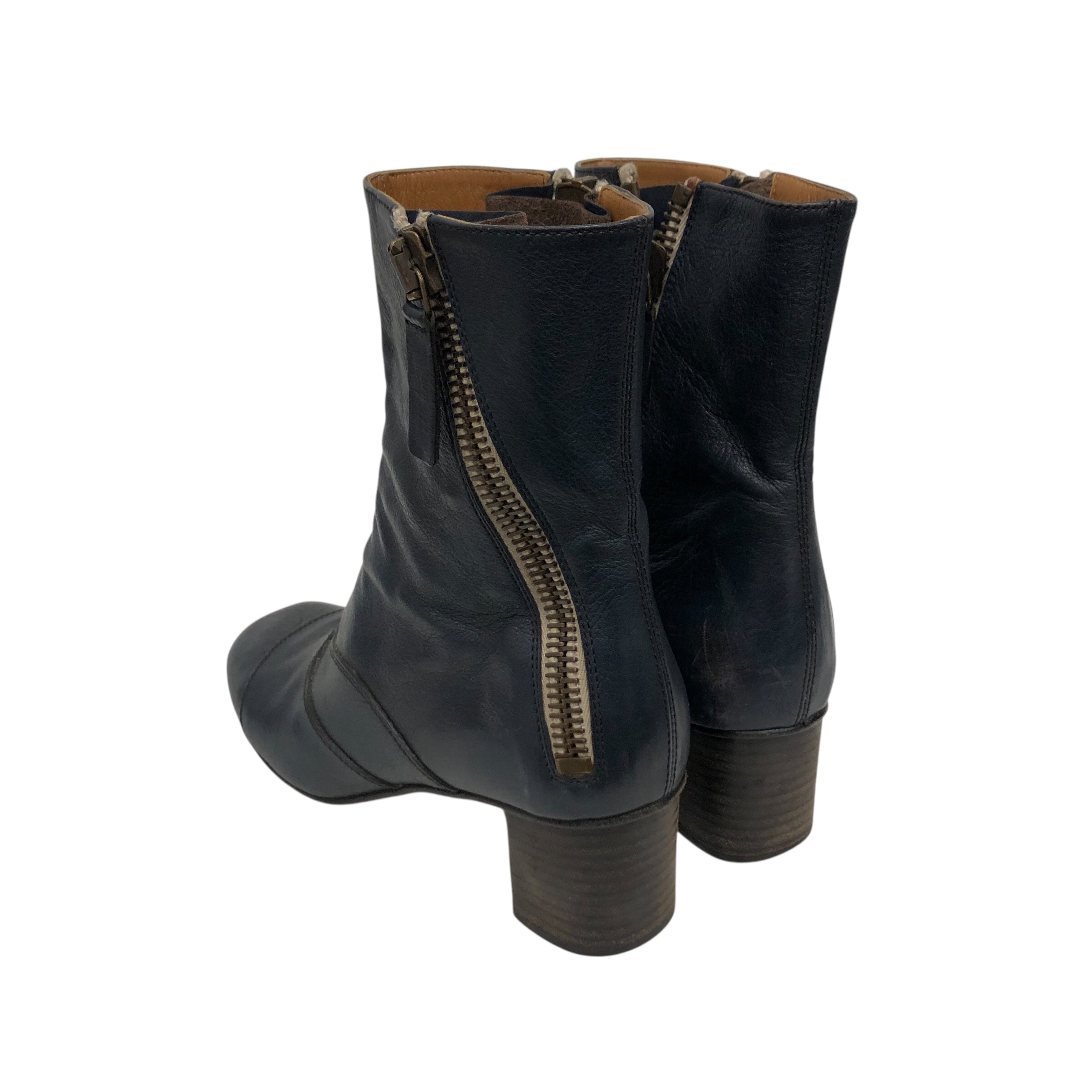 Chloe/Ankle Boots/EU 37.5/Leather/NVY/Lexie view 2