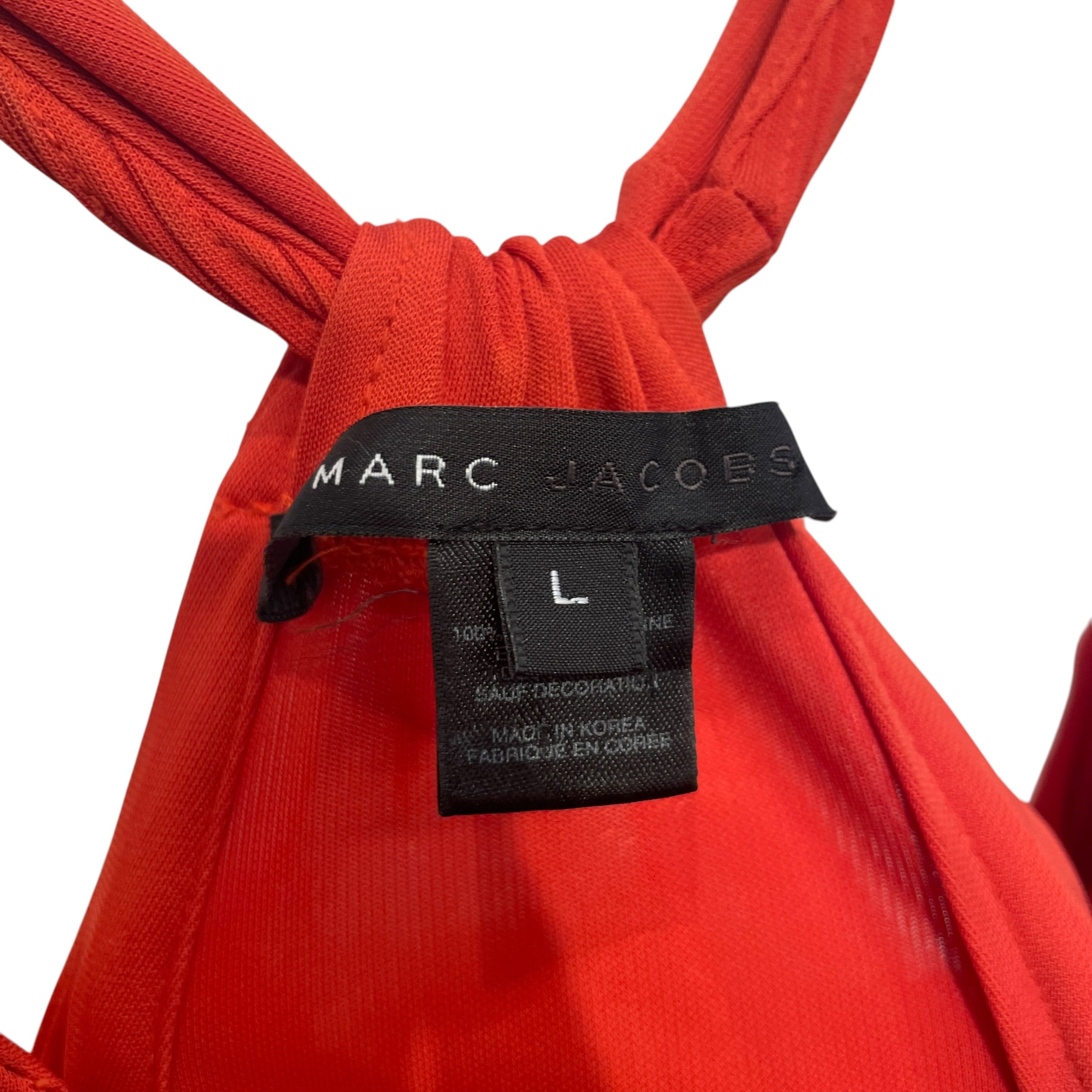 MARC JACOBS/Camisole Dress/L/Rayon/ORN/YELLOW CONTRAST STRIPES view 3