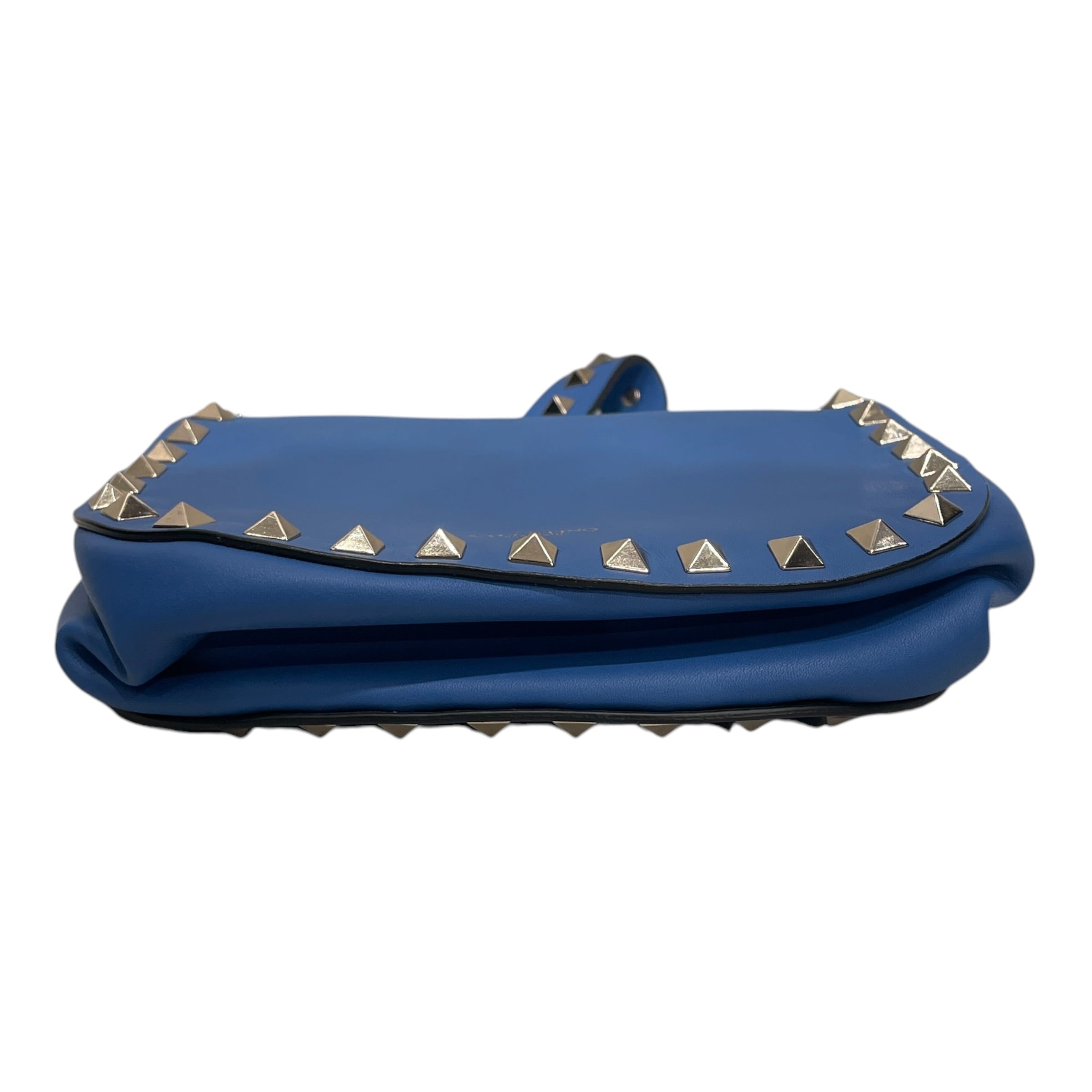 VALENTINO/Cross Body Bag/Leather/BLU/TRIANGULAR STUDDED TRIM FLAP view 4