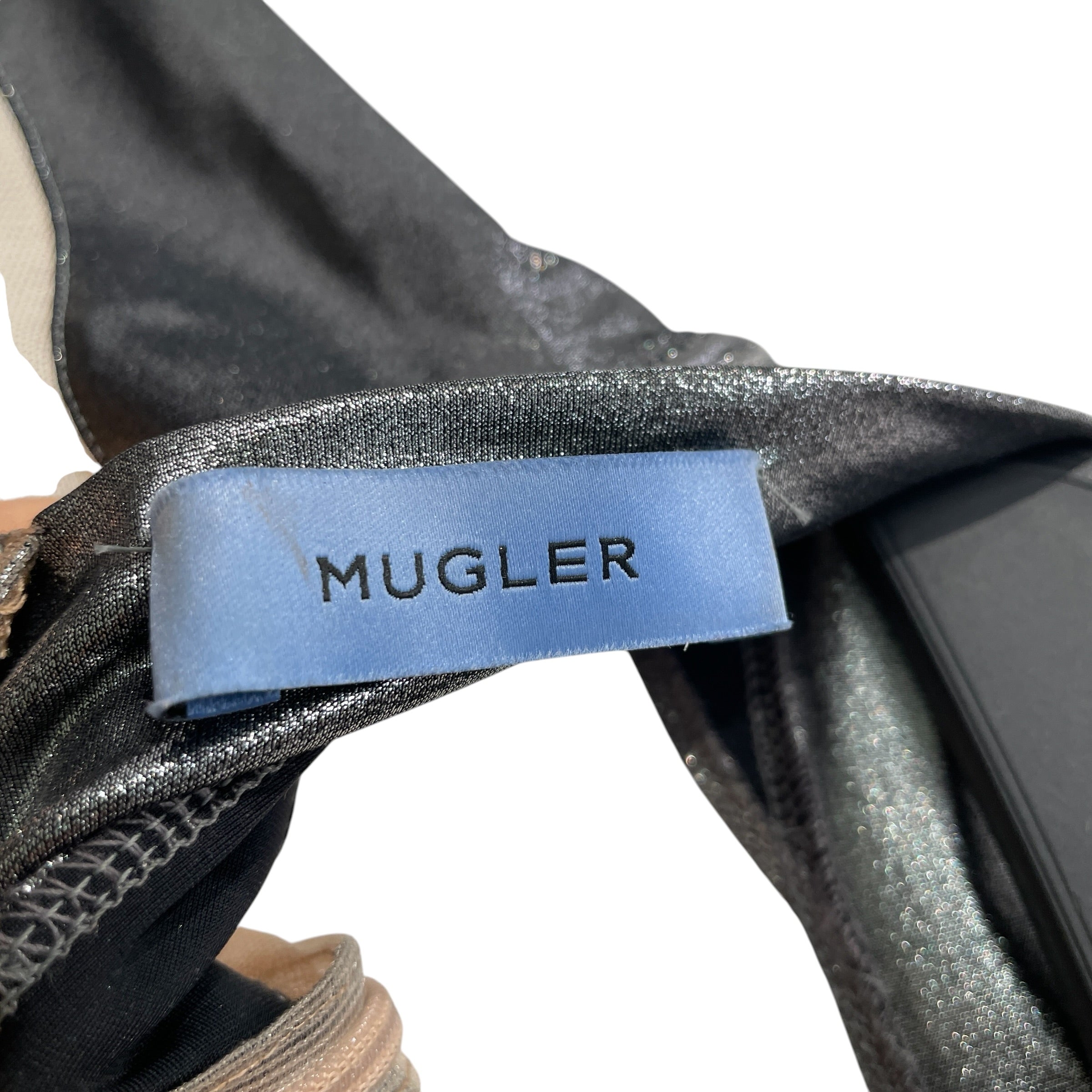 MUGLER/LS Blouse/40/Polyester/SLV/MESH METALLIC BODYSUIT view 4