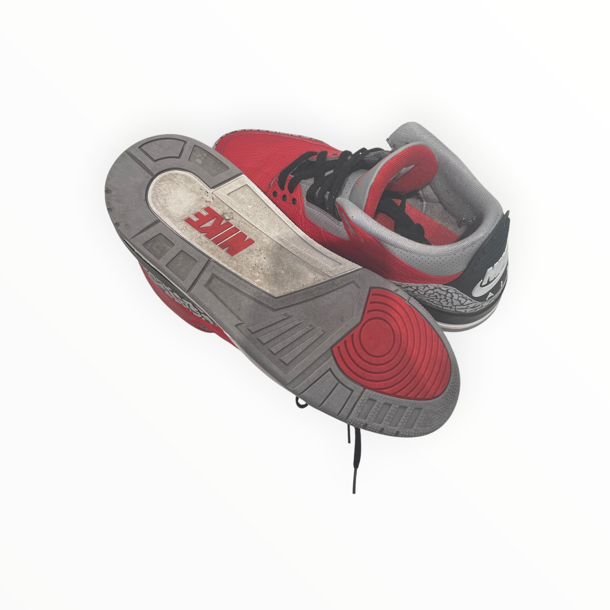 NIKE/Hi-Sneakers/US 12/Leather/RED/JORDAN 3 UNITE view 3