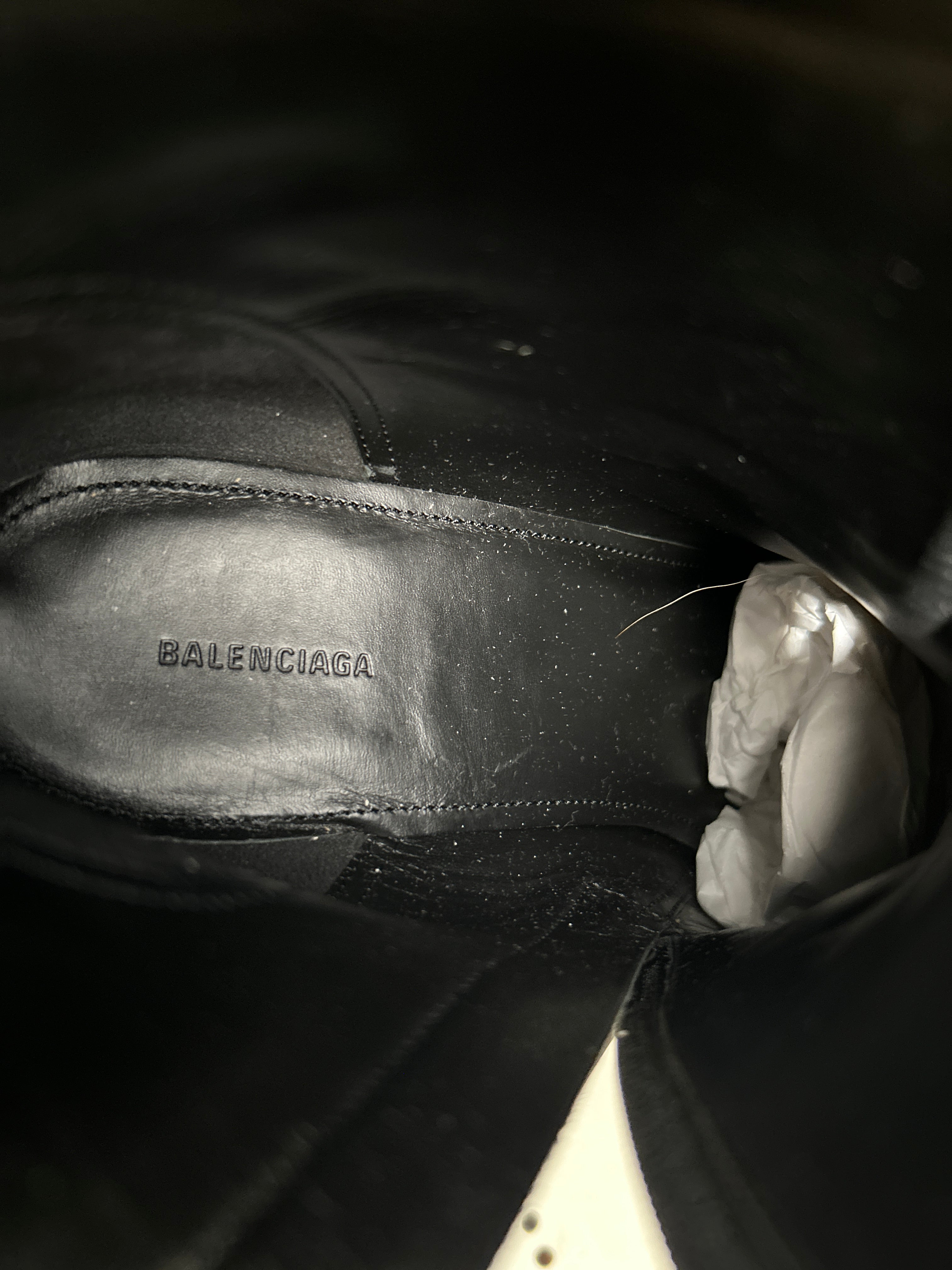 BALENCIAGA/Heels/US 8.5/Leather/BLK/CAMDEN PLATFORM KNEE HIGH view 3