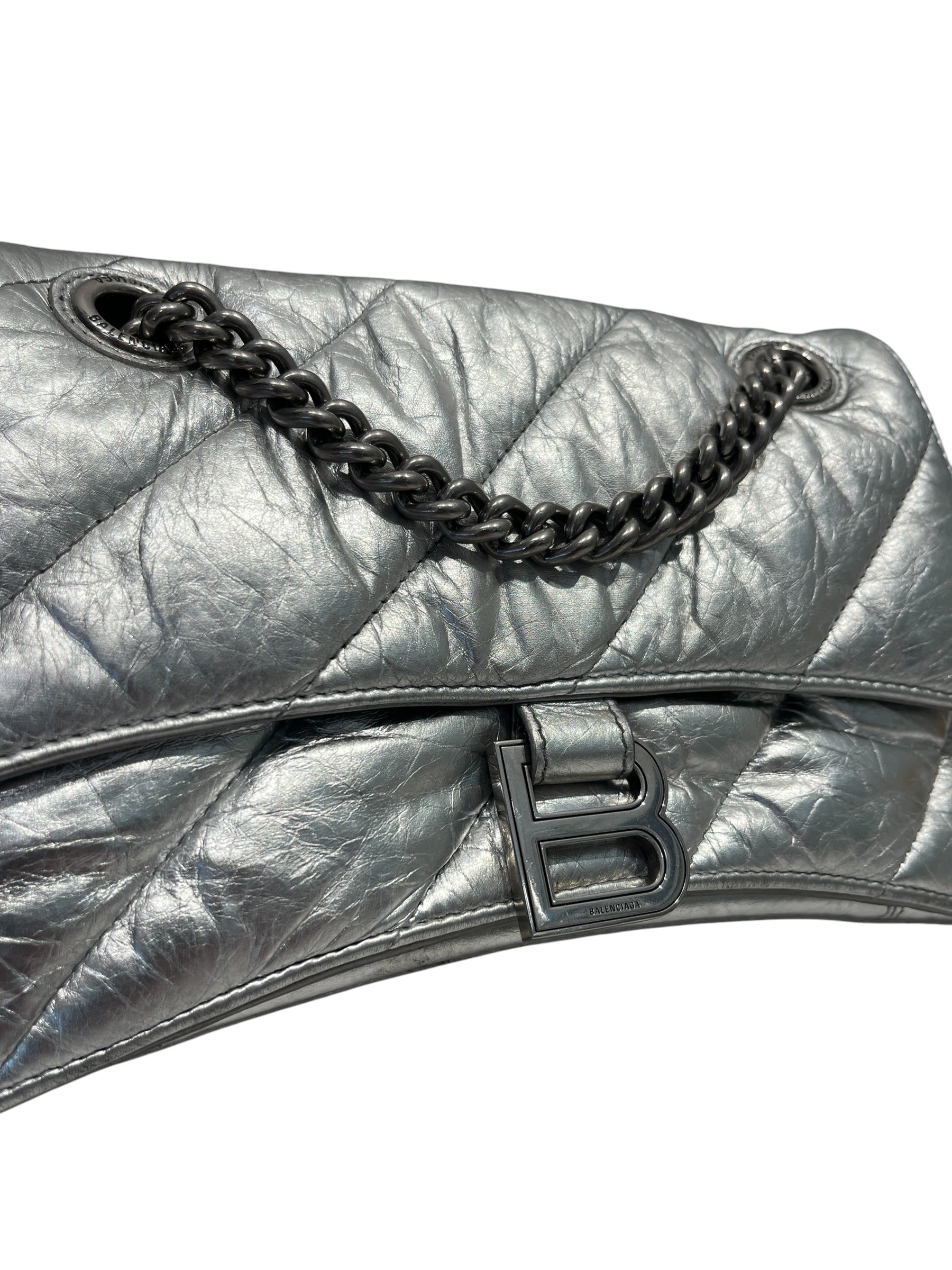 BALENCIAGA/Bag/Leather/SLV/CRUSHED CALFSKIN QUILTED BAG view 6