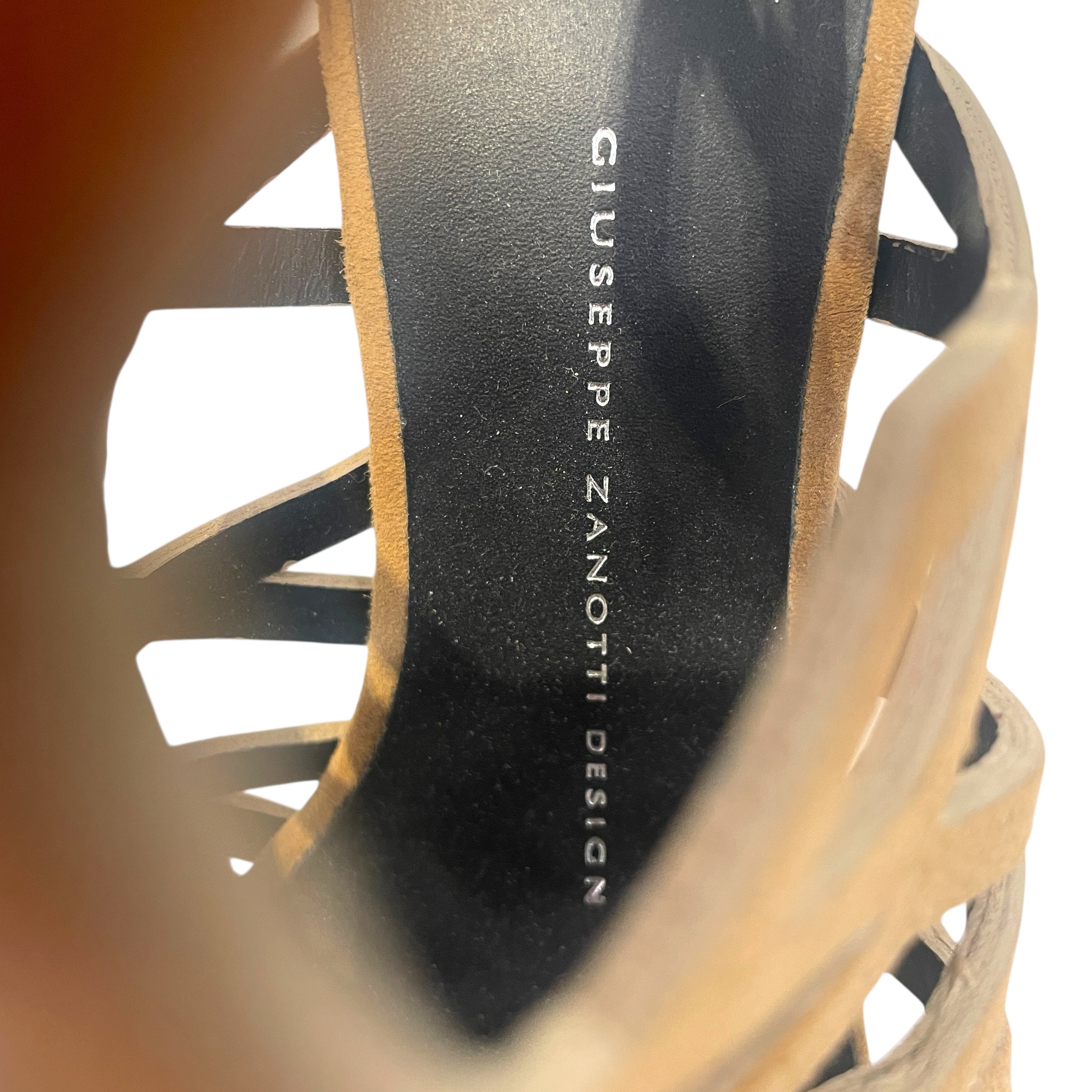 Giuseppe Zanotti/Heels/EU 37/Suede/BEG/Open-Toe/Coline 110 Caged Stilleto view 3