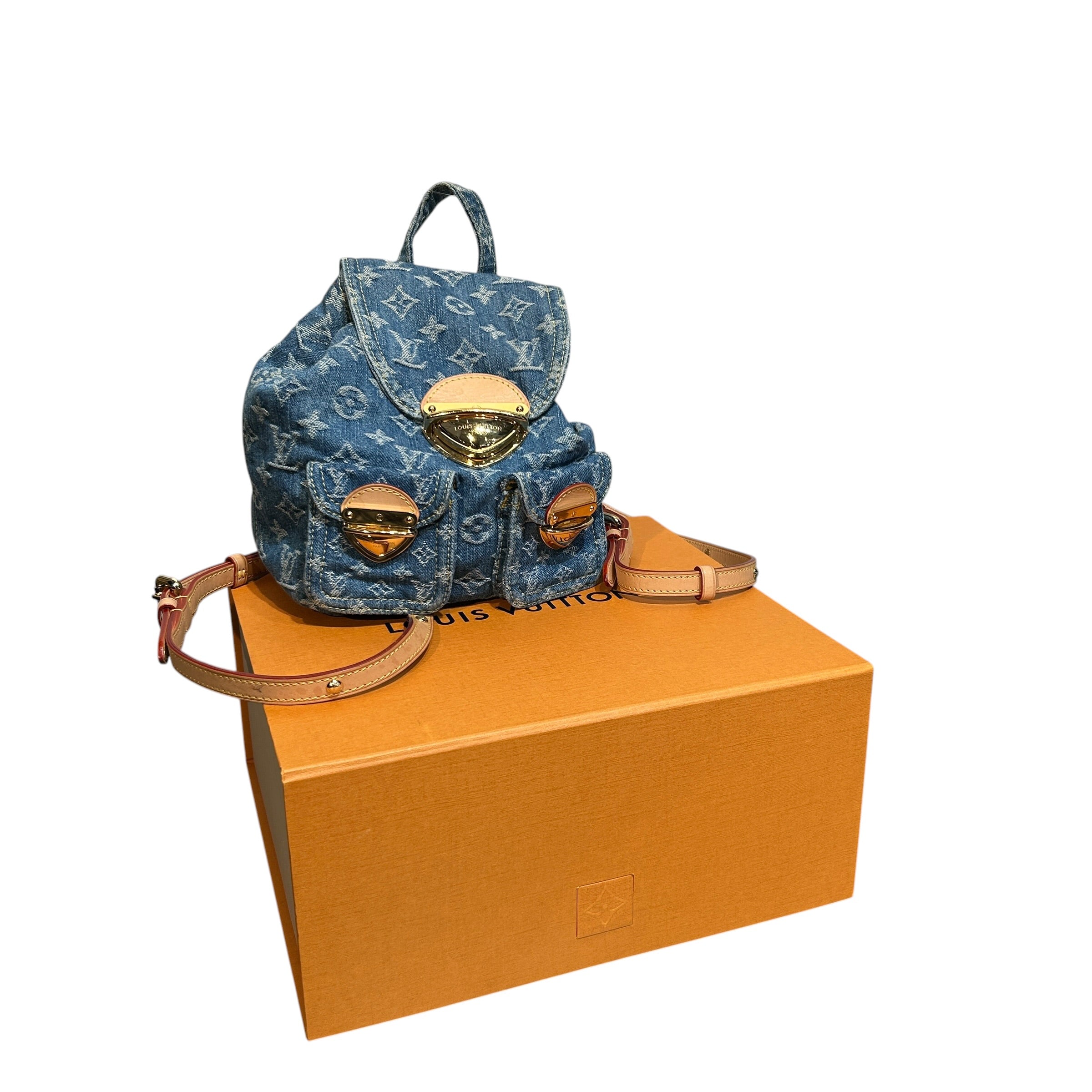 LOUIS VUITTON/Backpack/Monogram/BLU/Denim Venice view 7