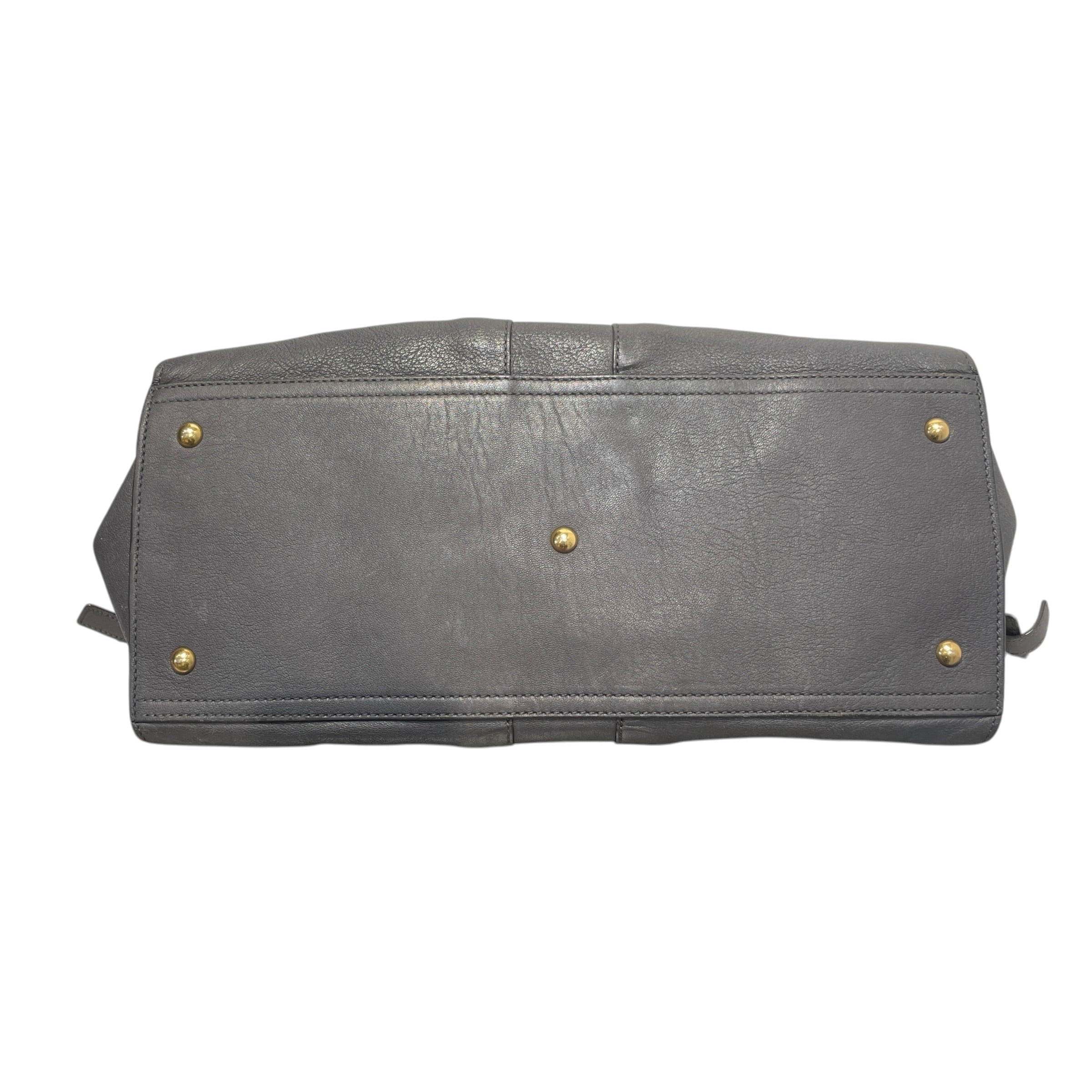 YVES SAINT LAURENT/Hand Bag/Leather/GRY/Cabas Chyc Tote Leather Bag view 5