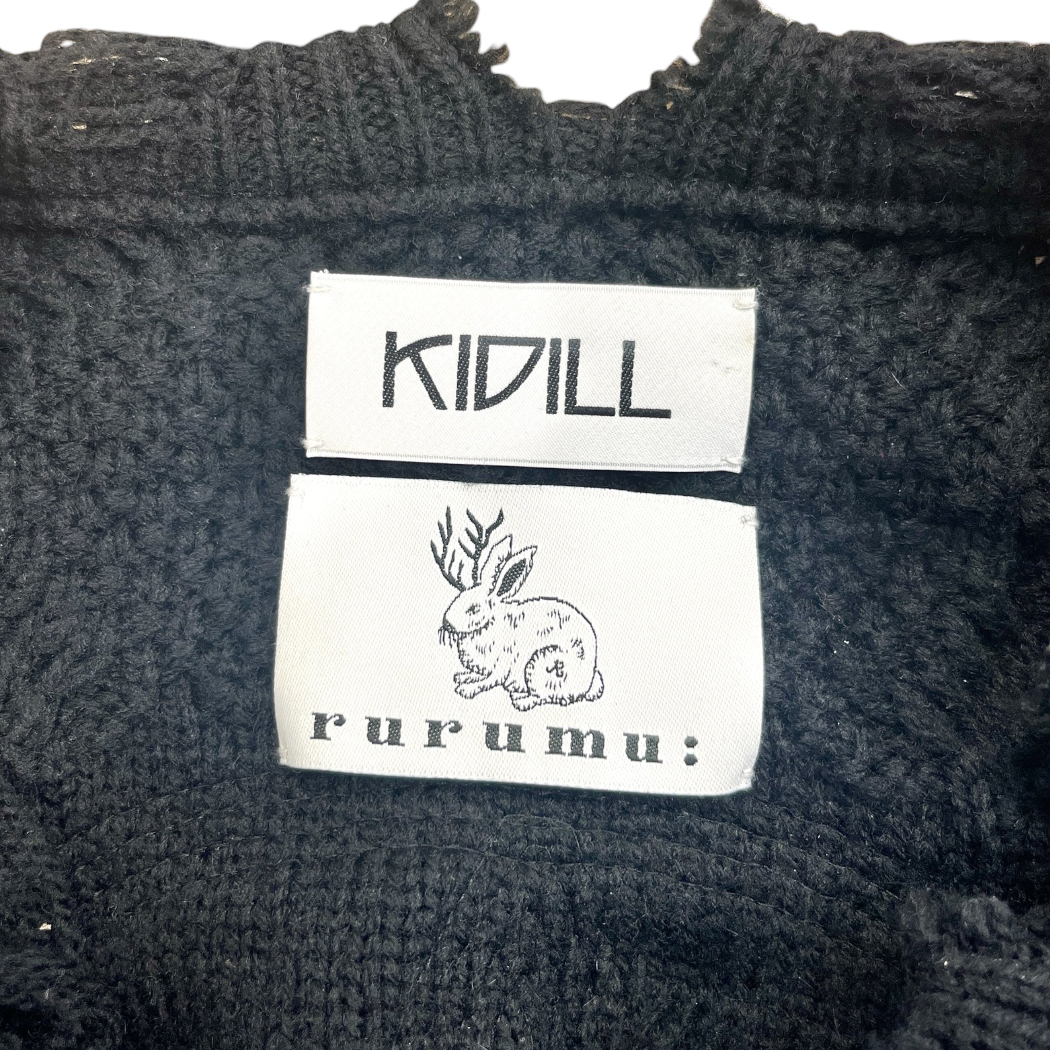 KIDILL/Heavy Sweater/Graphic/Wool/BLK/ view 3