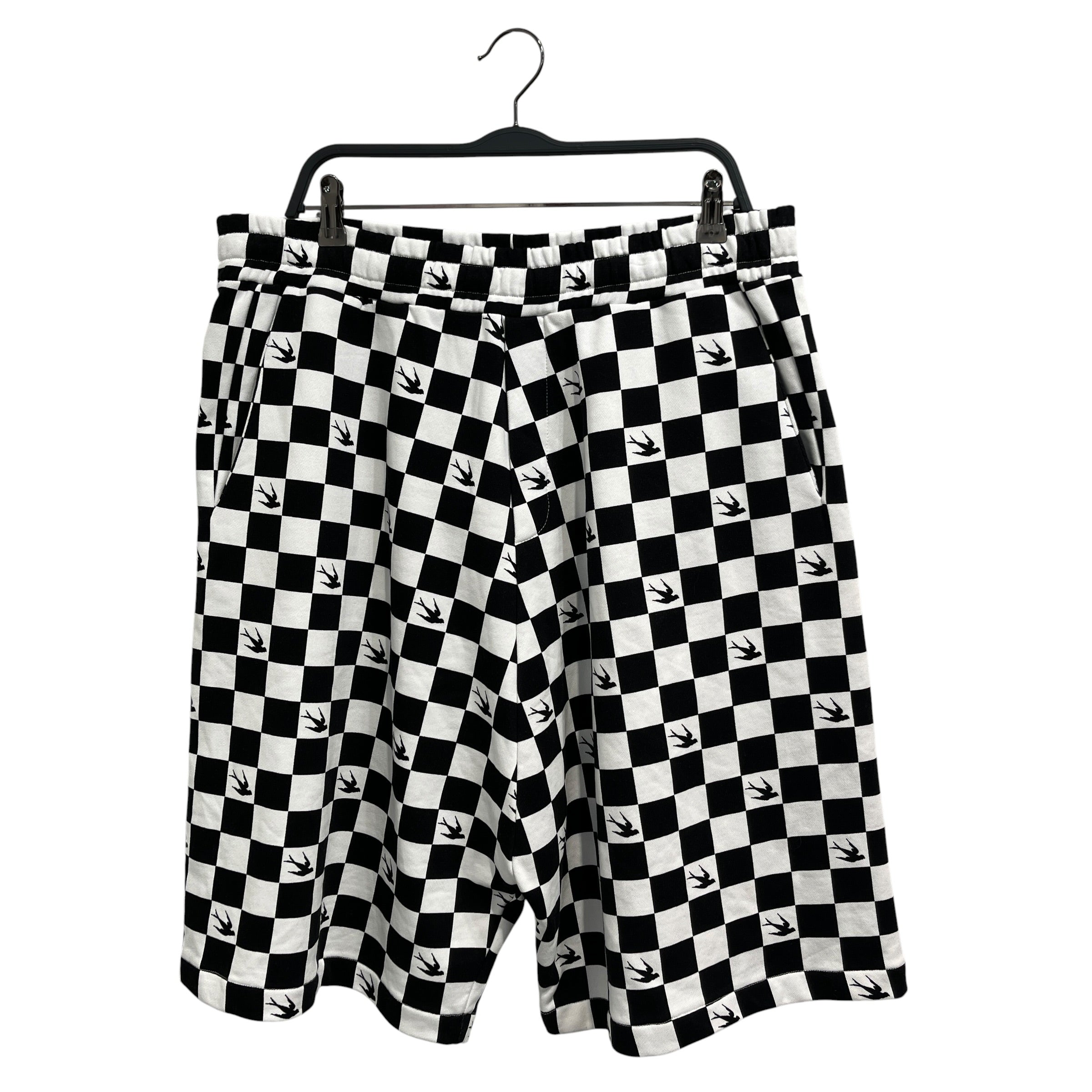 Alexander McQueen/Shorts/XXL/Cotton/BLK/Graphic/Checkered Birds view 1