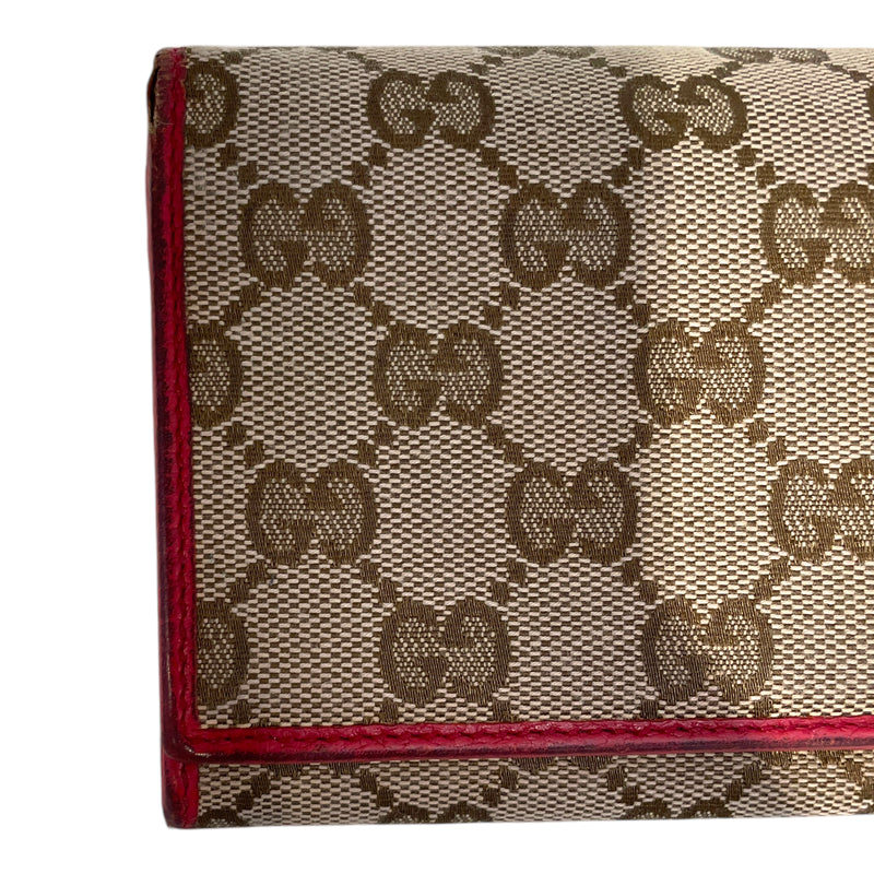 GUCCI/Wallet/Monogram/BRW/346058 0416 RED LEATHER