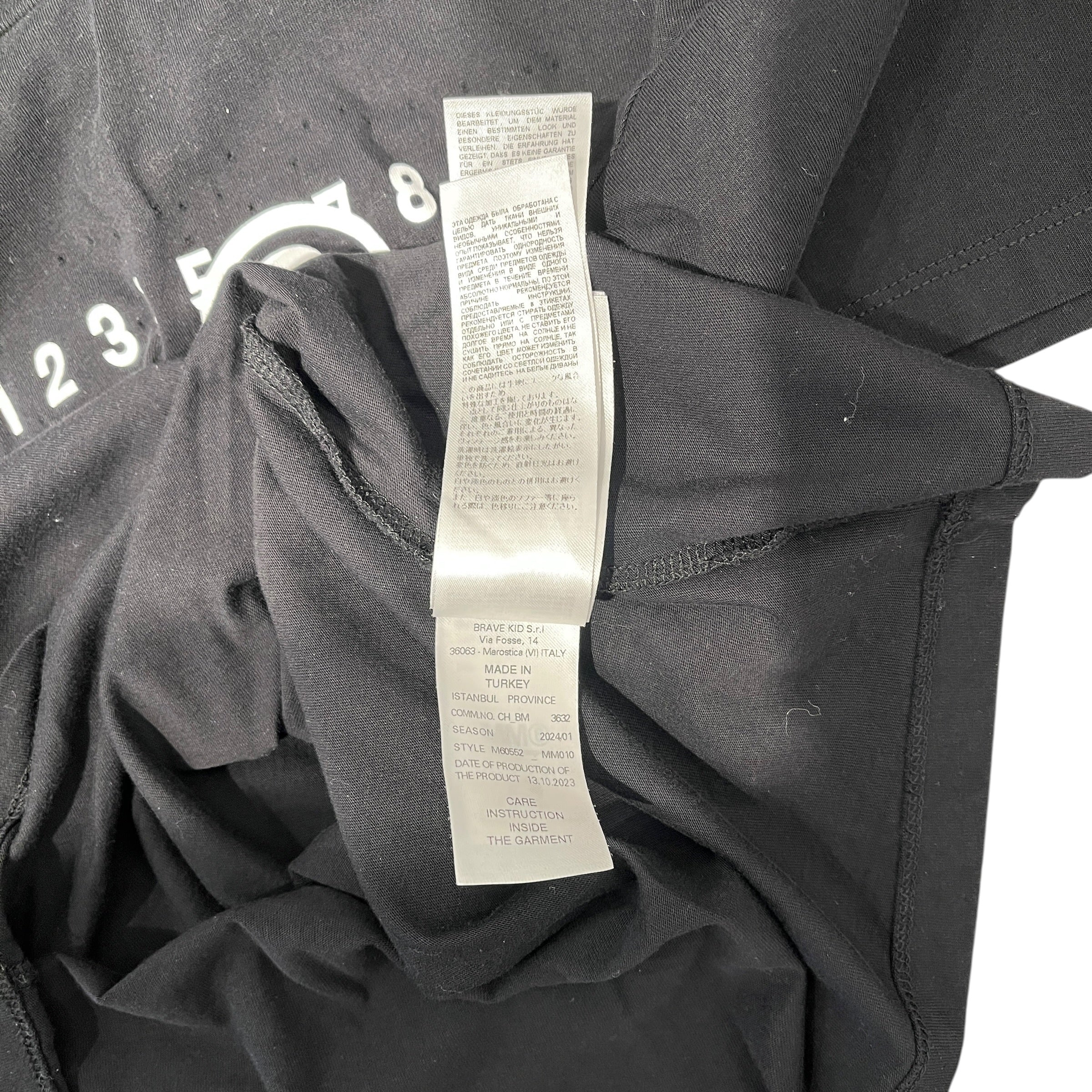 Maison Margiela/T-Shirt/14/Cotton/BLK/6 "numbers" view 8
