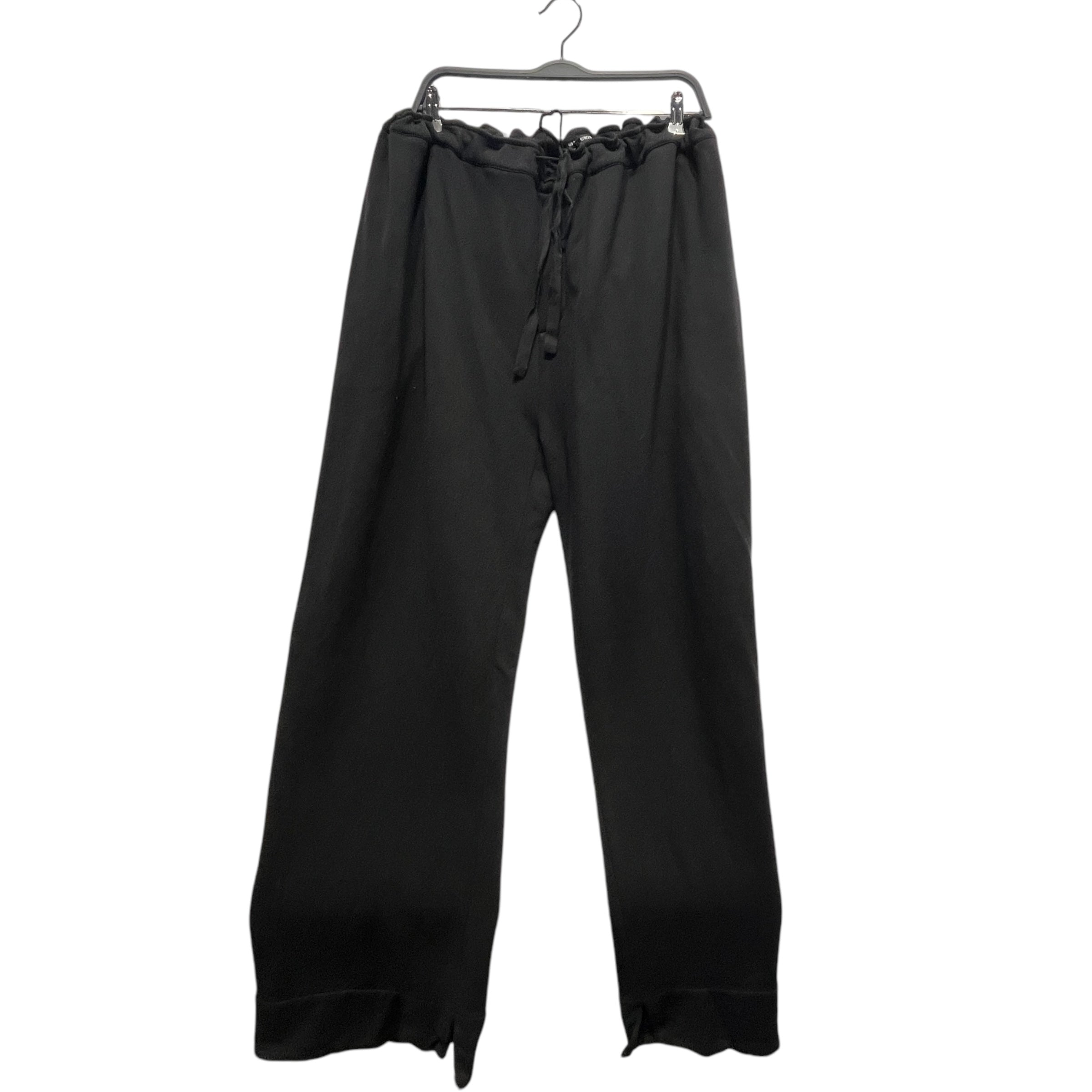 ANN DEMEULEMEESTER/Straight Pants/36/Cotton/BLK/oversized drawstring pant view 1