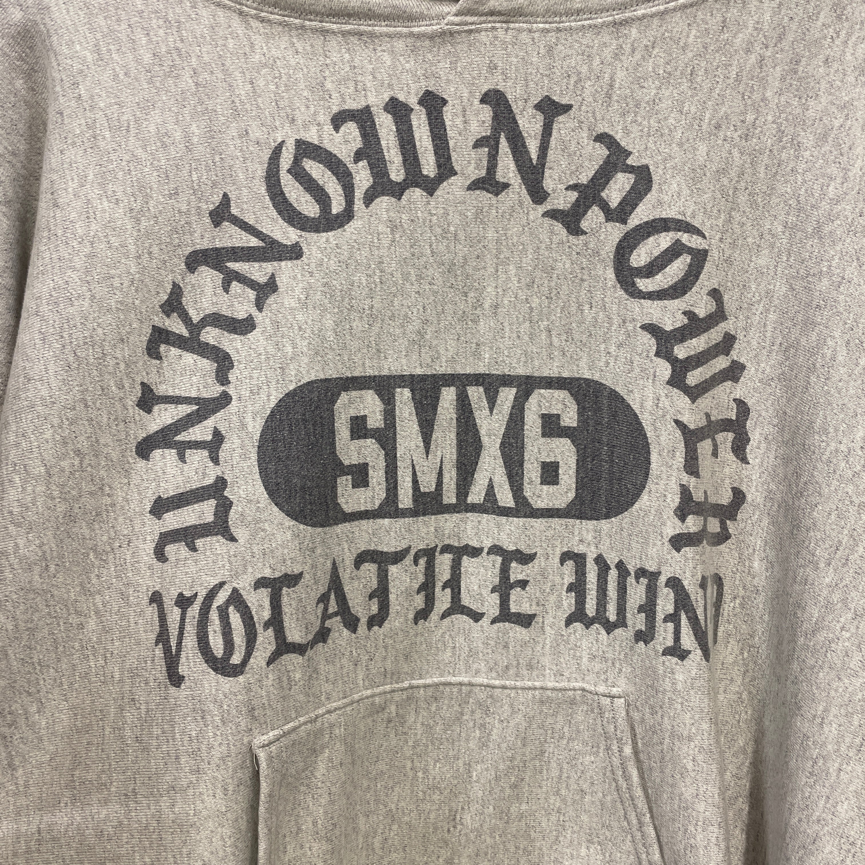 Saint Mxxxx/Hoodie/L/Cotton/GRY/Oversize/SMX6 Cursive Writing view 4