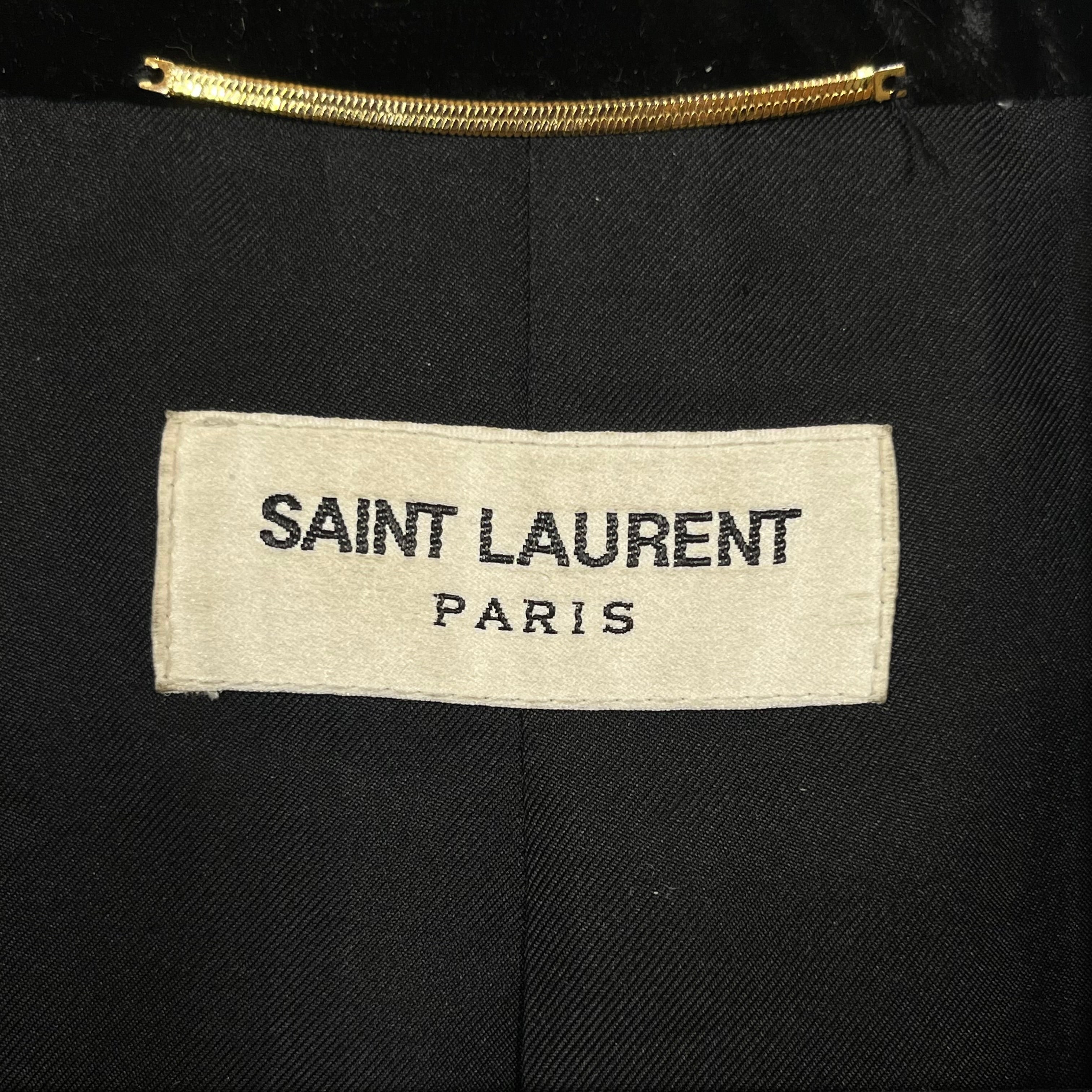 SAINT LAURENT/Jacket/40/Wool/BLK/cropped blazer view 3