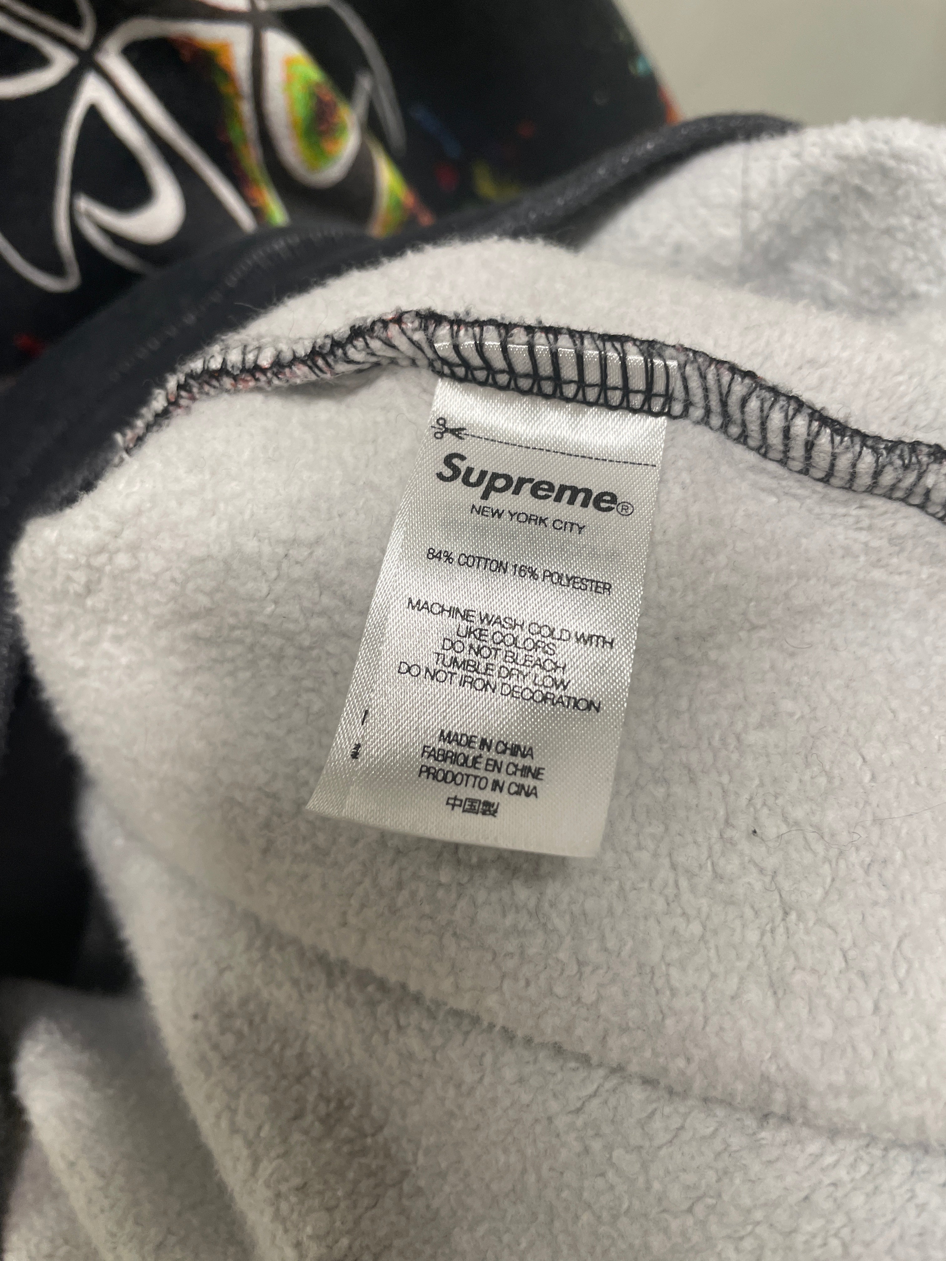 Supreme/Hoodie/L/All Over Print/Cotton/BLK/night time city print view 6