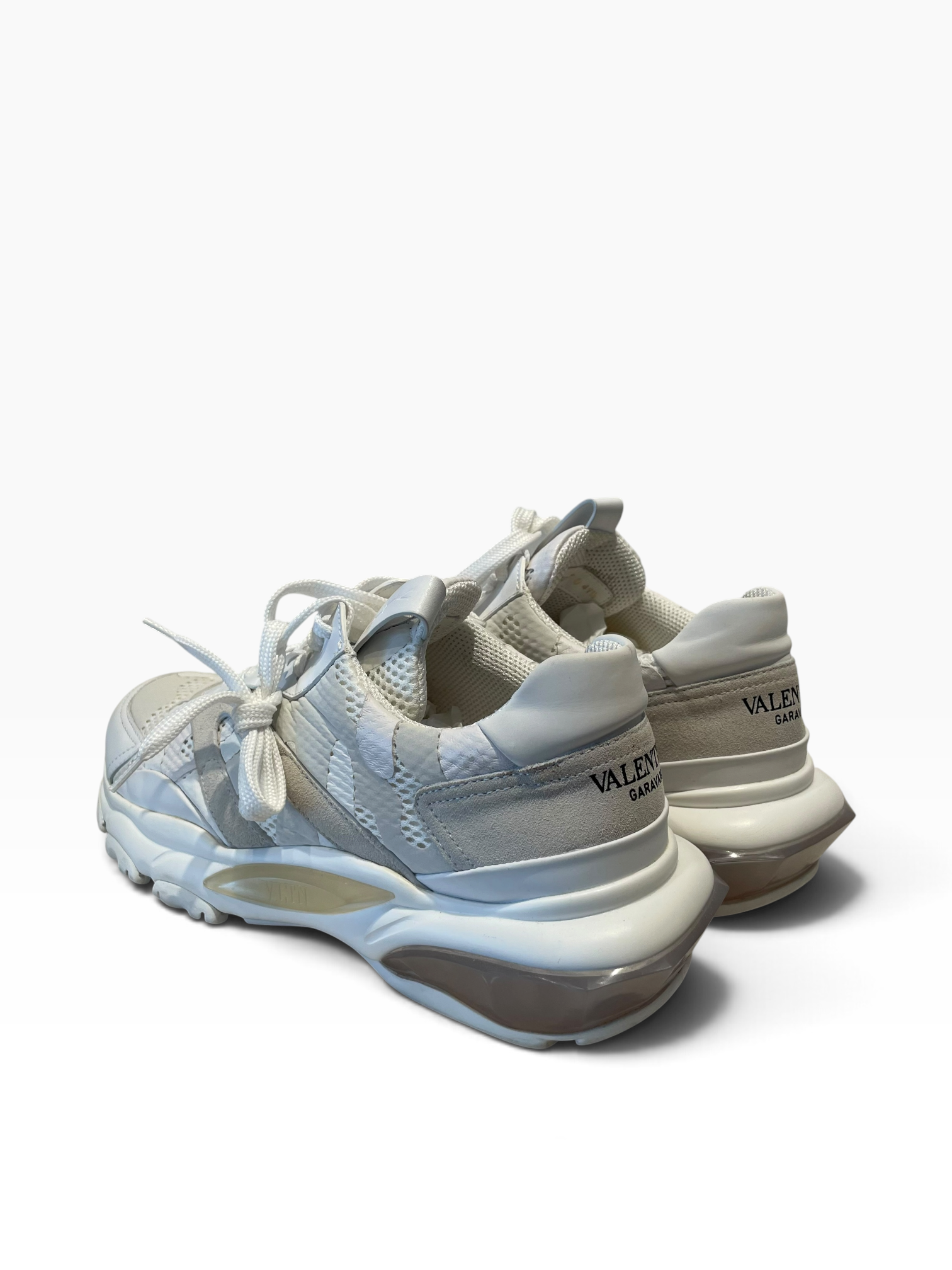 VALENTINO/Low-Sneakers/EU 41.5/Suede/WHT/chunky garavani bounce view 2