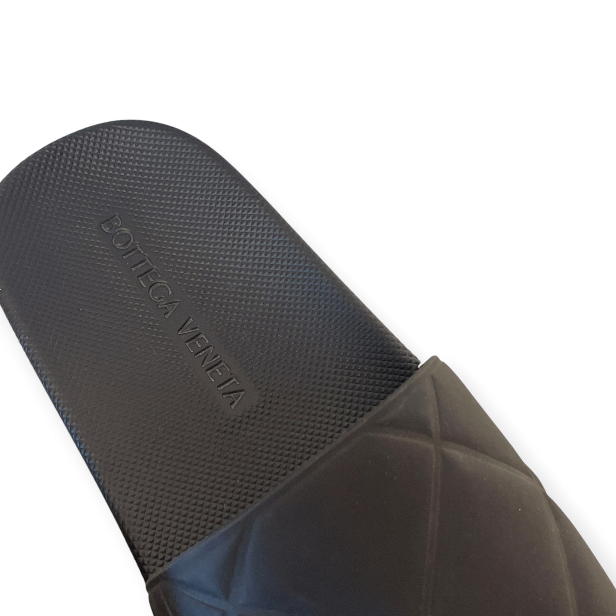 BOTTEGA VENETA/Sandals/EU 40/BLK/QUILTED RUBBER SLIDES view 3