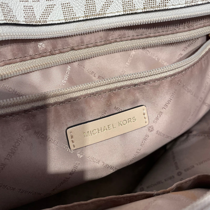 MICHAEL KORS/Tote Bag/Monogram/Leather/WHT/