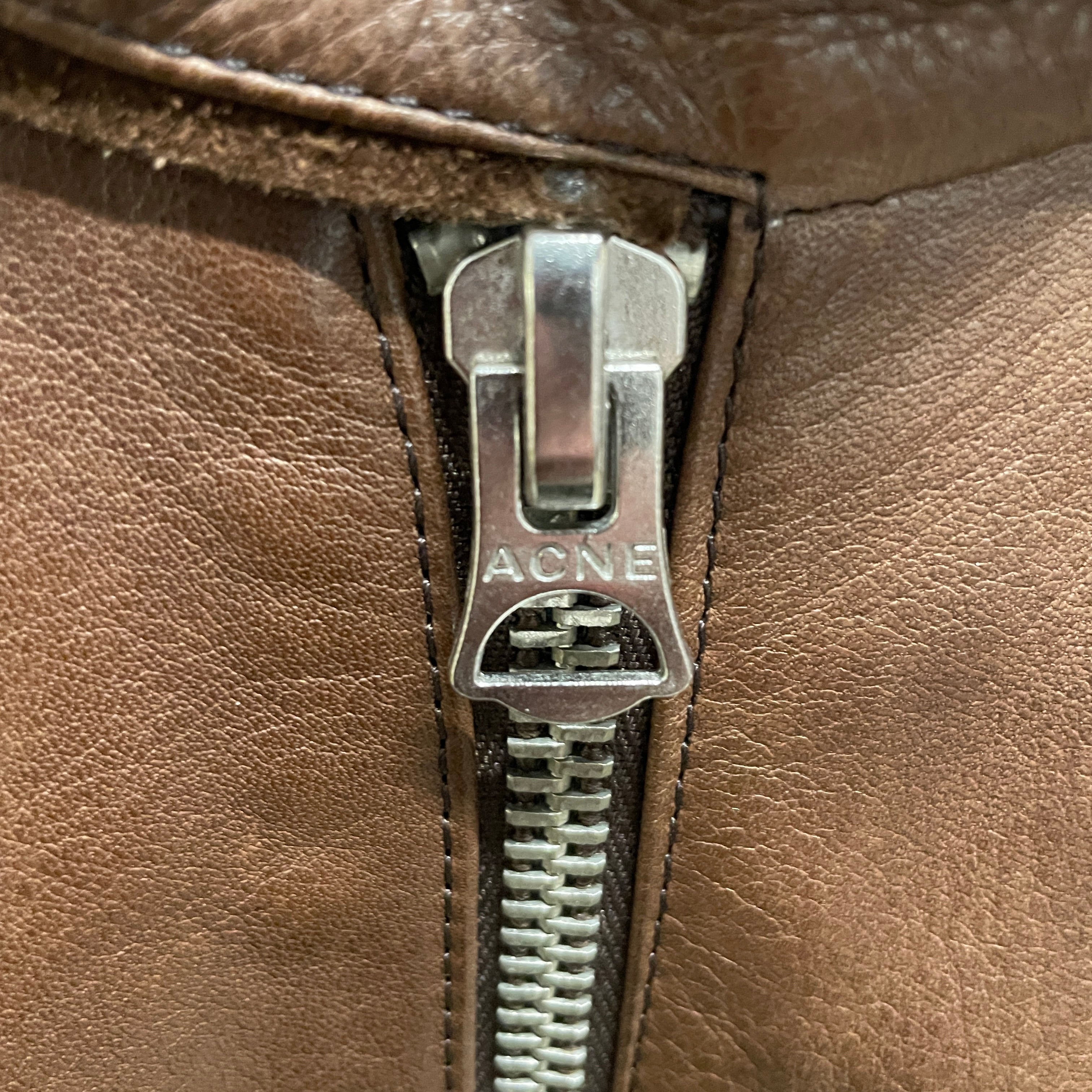 Acne Studios/Leather Jkt/48/Leather/BRW/OLIVER US14 view 3