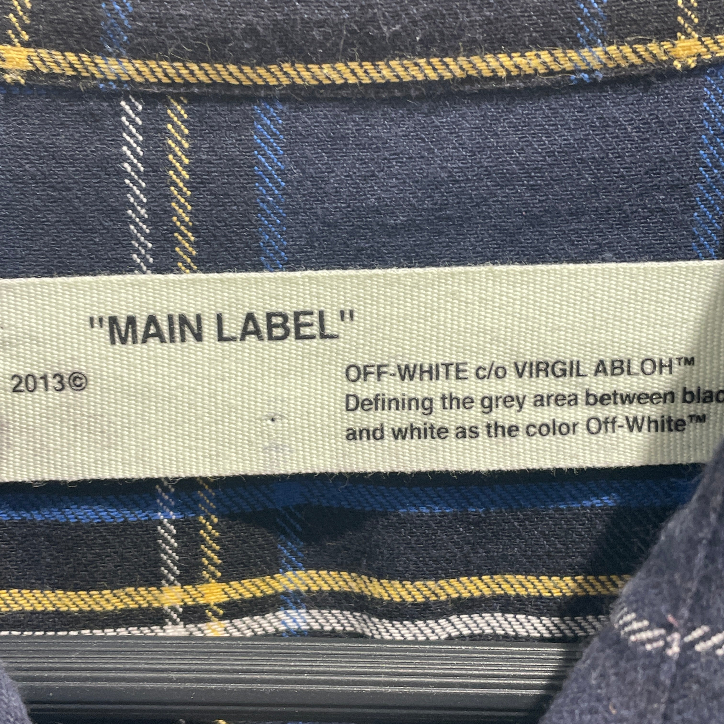 OFF-WHITE/Flannel Shirt/M/Cotton/NVY/Plaid/Spray Check Flannel view 3