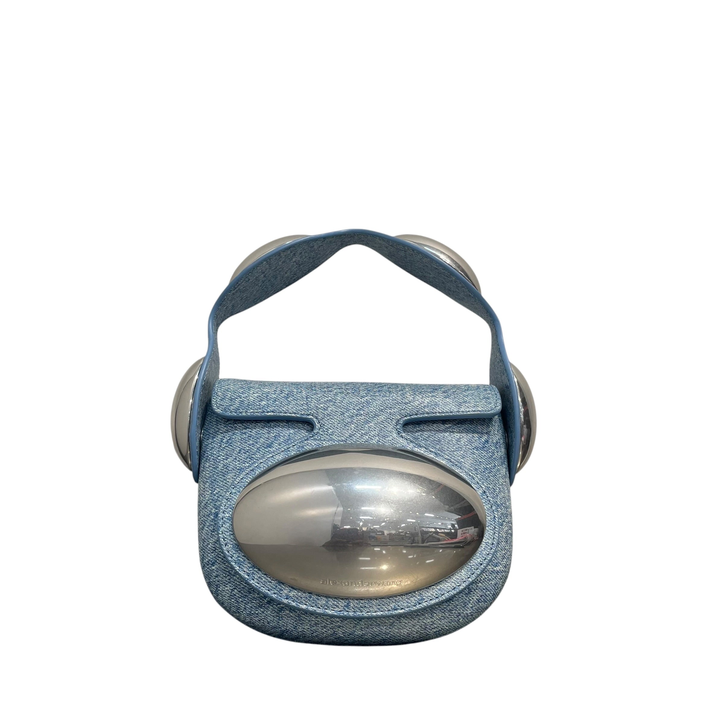 Alexander Wang/Hand Bag/Faux Leather/BLU/denim trompe loeil-DOME view 1