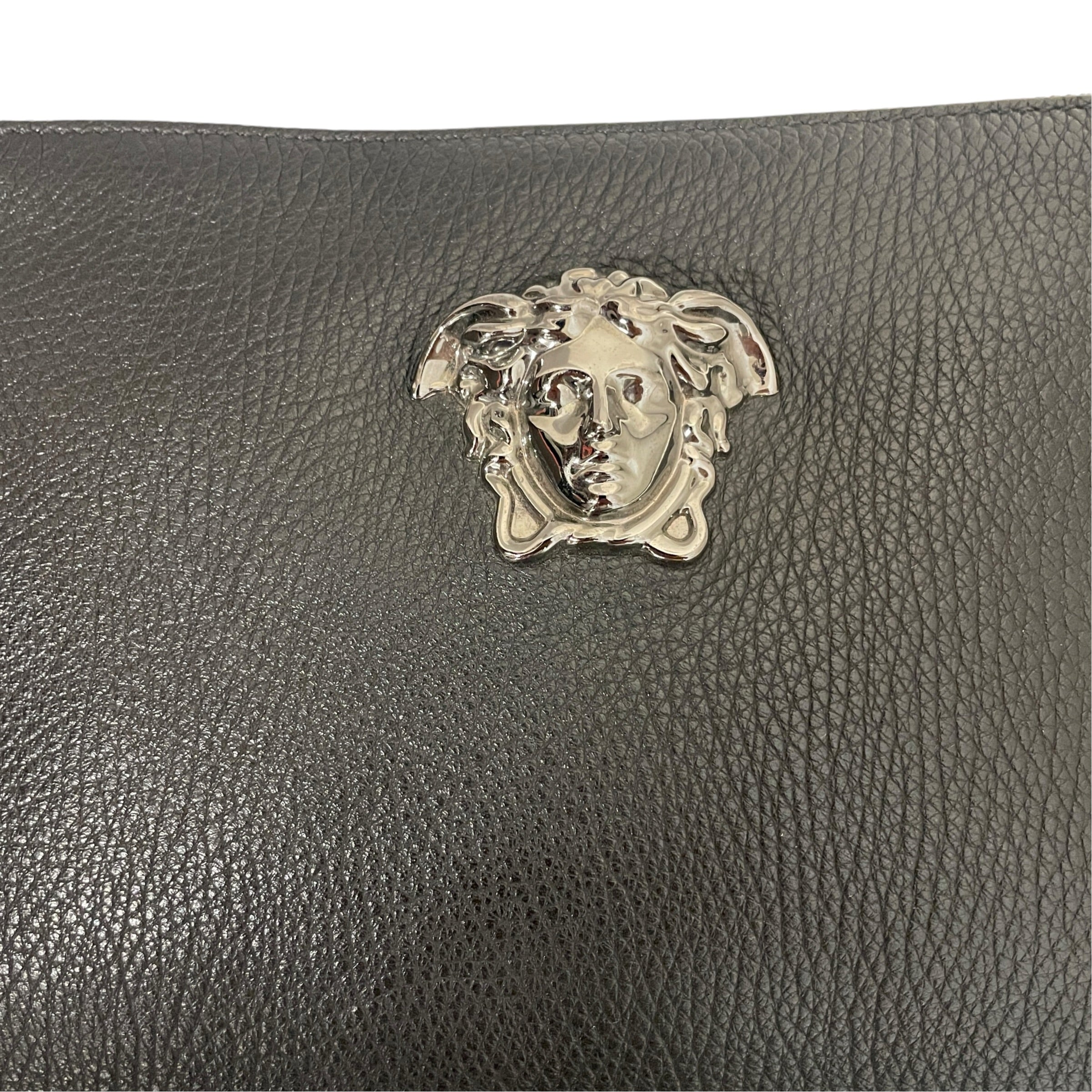 VERSACE/Clutch Bag/Leather/BLK/BLK MEDUSA HARDWARE/STUDS SLV view 3