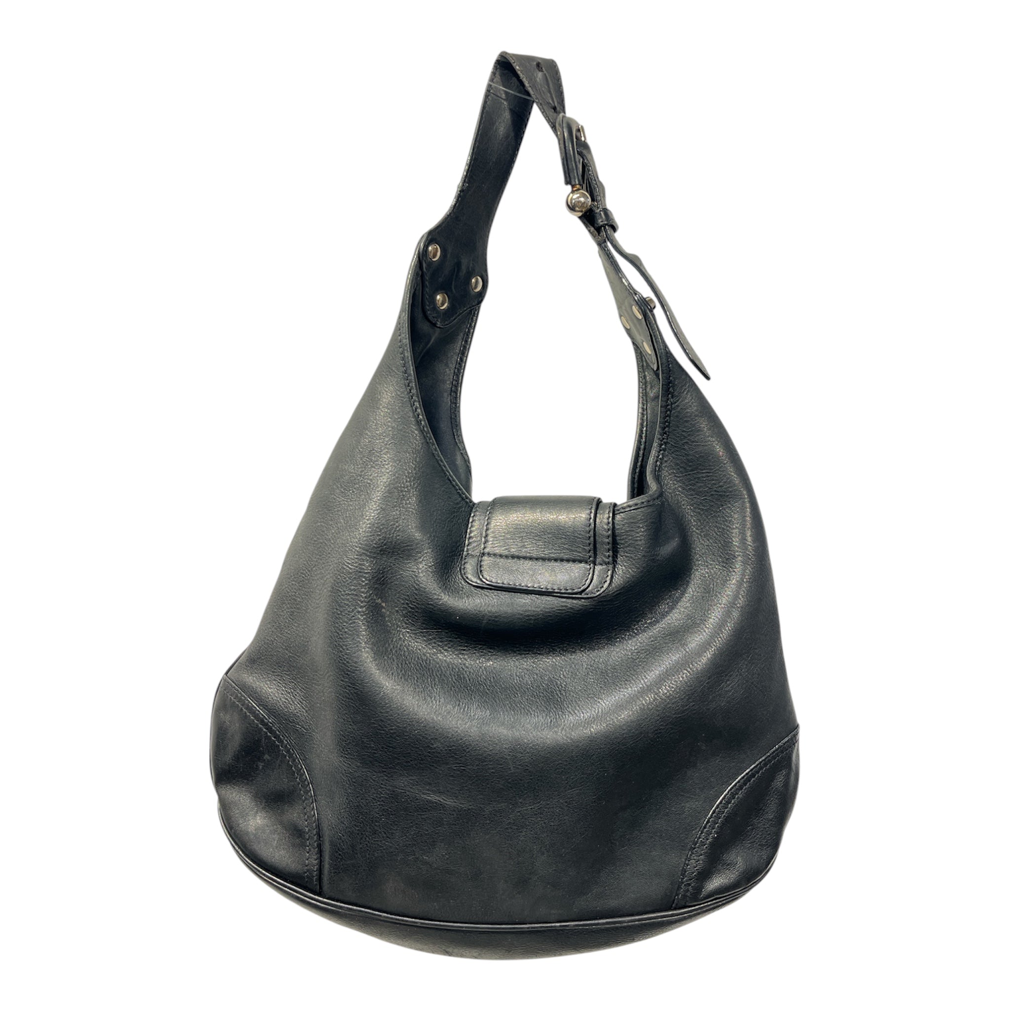 BURBERRY/Hand Bag/Leather/BLK/Hillgate Hobo Bag view 2