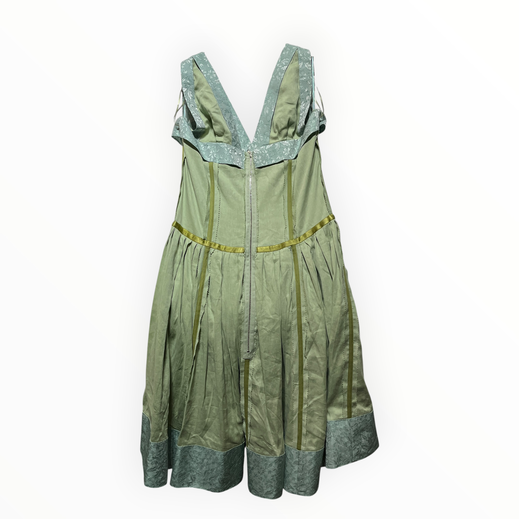 MOSCHINO/SS Dress/44/Cotton/GRN/Floral Pattern Trim view 2