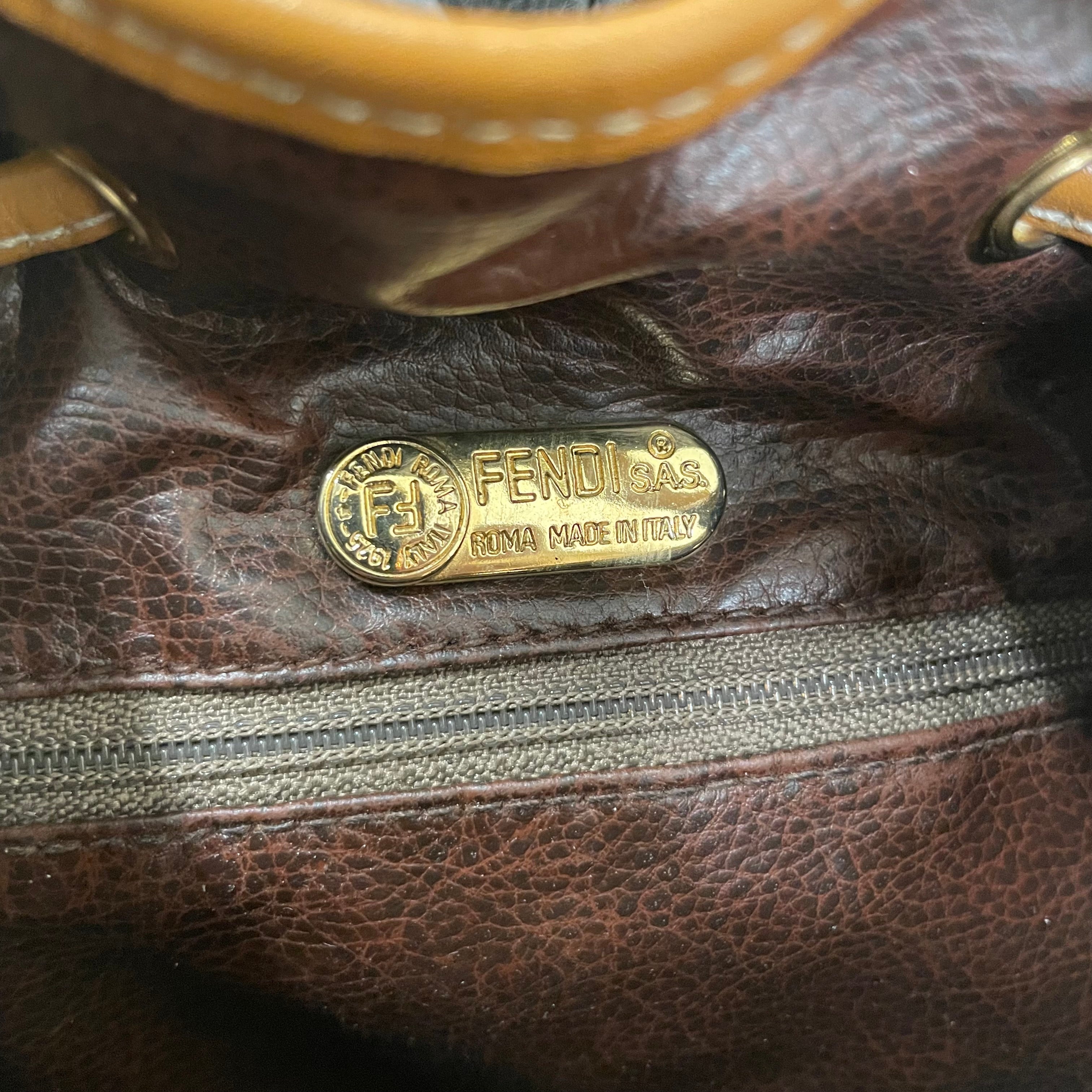 FENDI/Cross Body Bag/Leather/GRY/FENDI LETHR BROWN/GRY CRSS BOD view 5