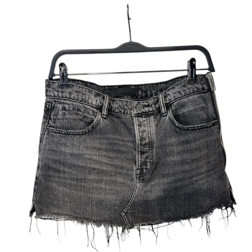 Alexander Wang/Shorts/15/Denim/BLK/SKIRT/SIDE ZIPPER view 1